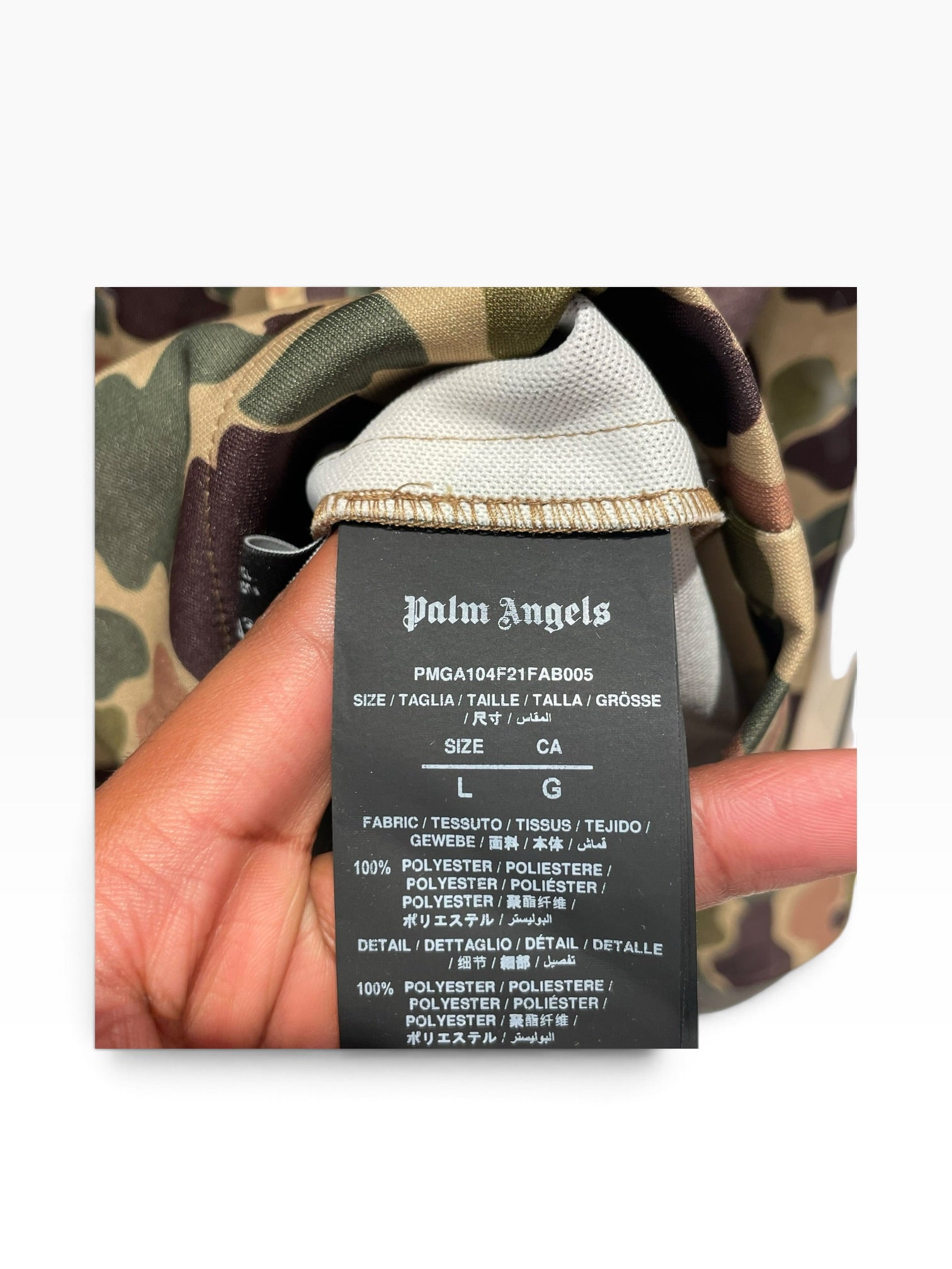 Palm Angels/Military Jkt/L/Cotton/BLU/Camouflage/BUTTON UP CAMO JACKET view 4