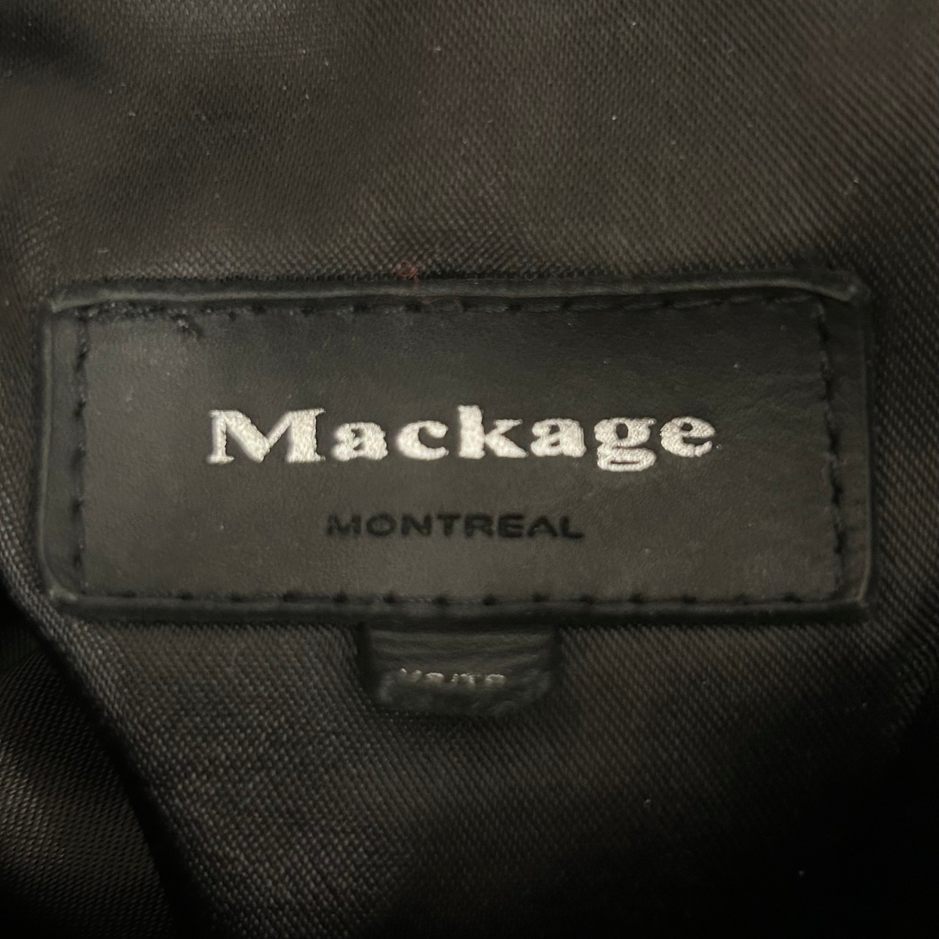 MACKAGE/Trench Coat/XS/Wool/BLK/ZIP UP LEATHER TRIM W/ HOOD view 3