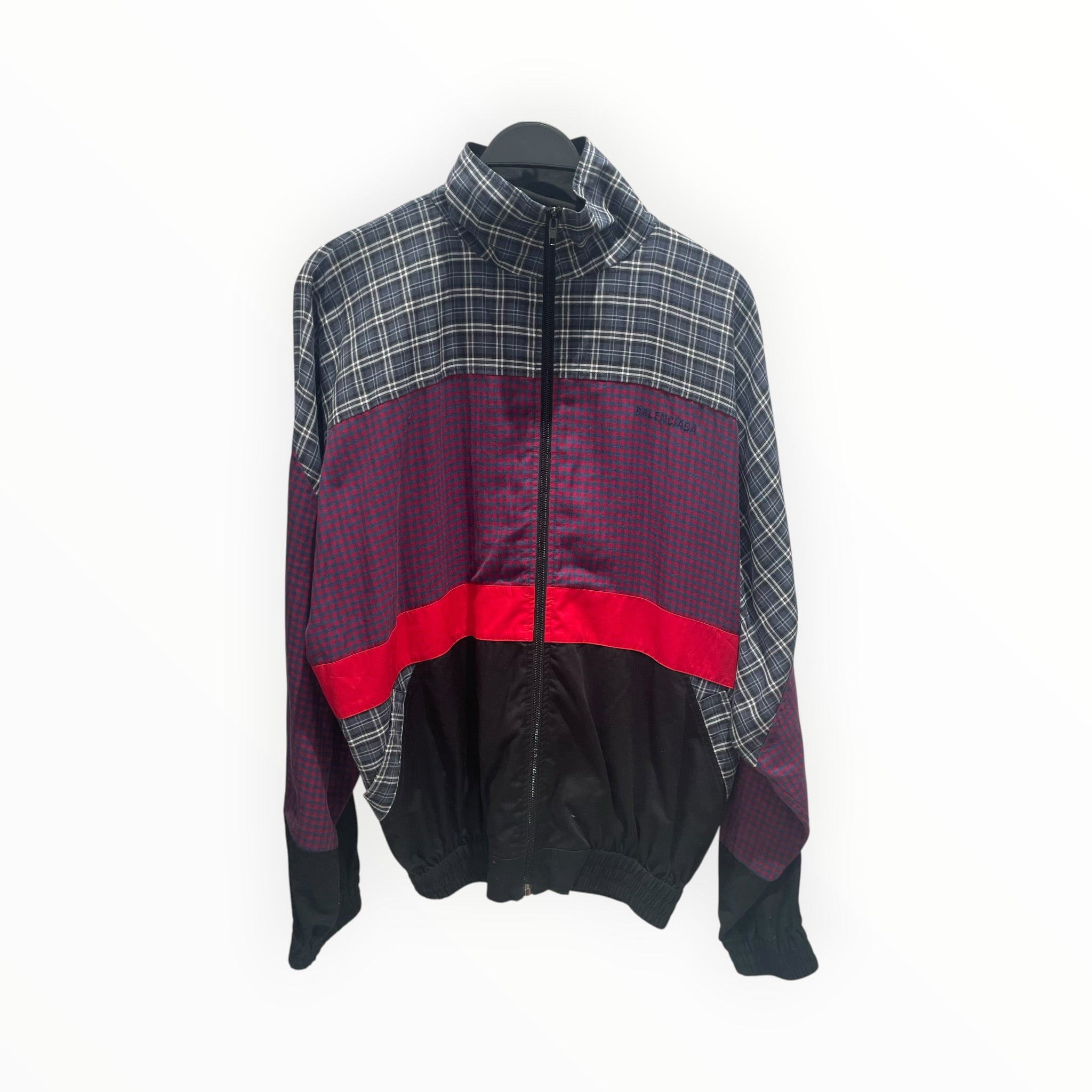BALENCIAGA/Jacket/44/Cotton/RED/Plaid/ view 1