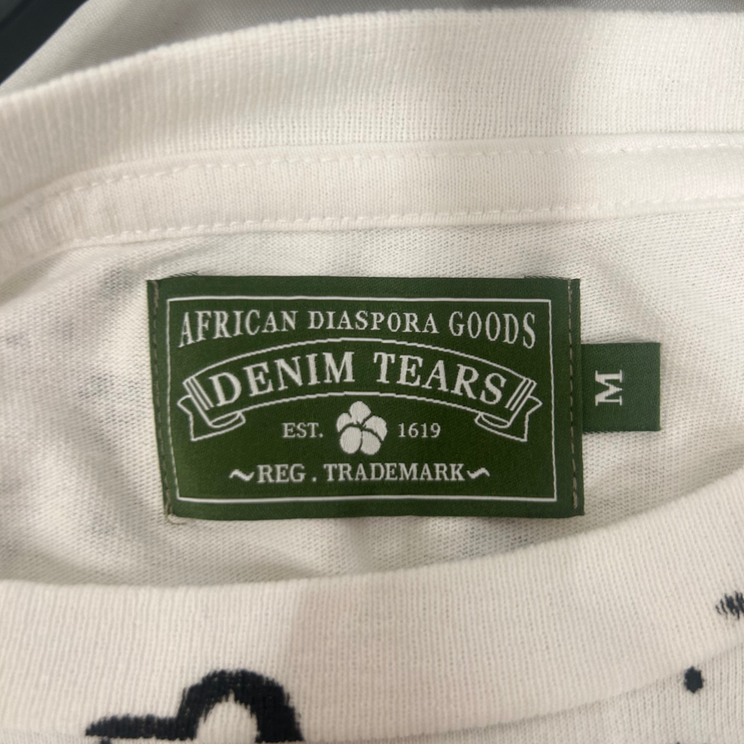 DENIM TEARS/IRAK/T-Shirt/M/Cotton/WHT/All Over Print/ view 3