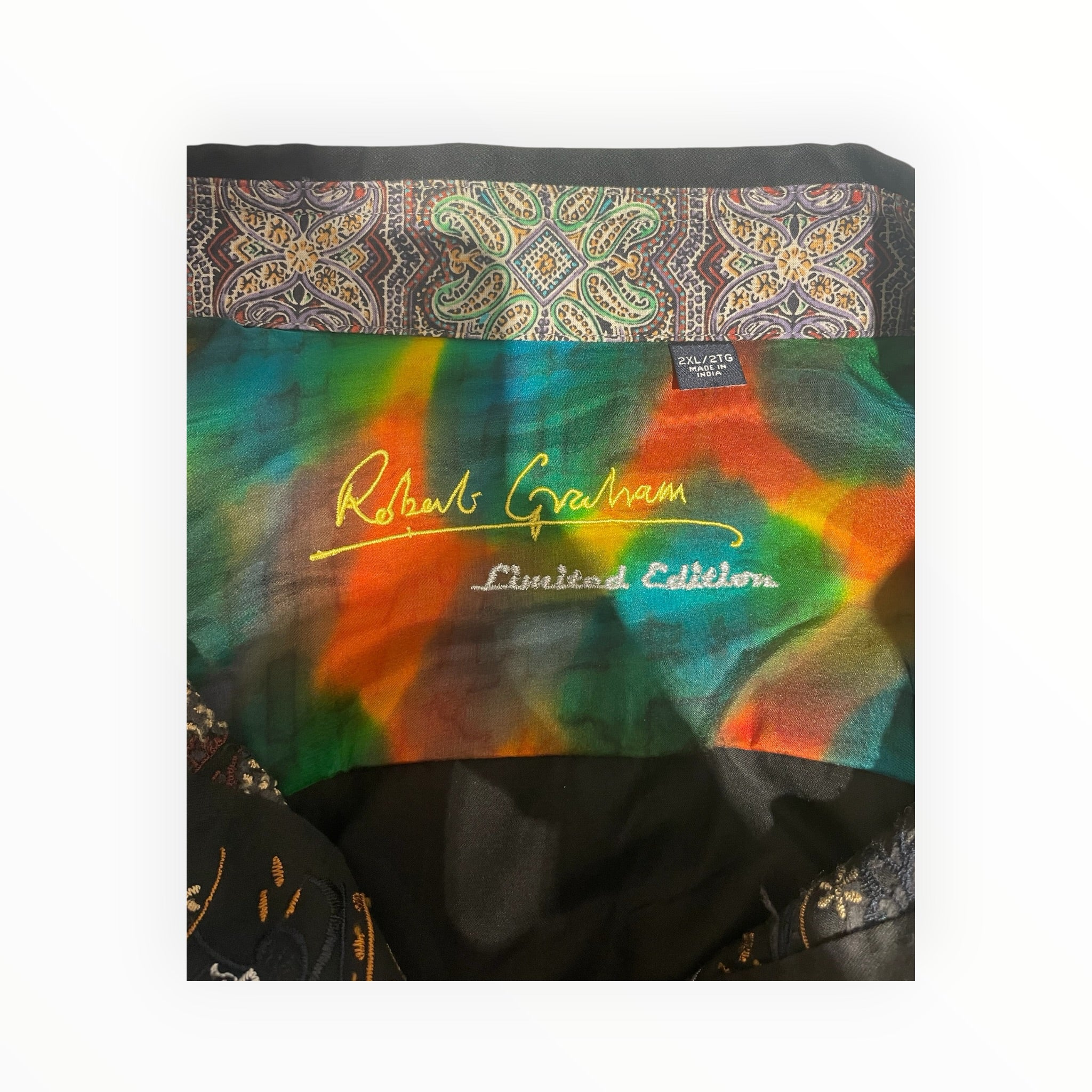 Robert Graham/Polo Shirt/XXL/Cotton/BLK/All Over Print/Robert Graham Limited Edition view 3