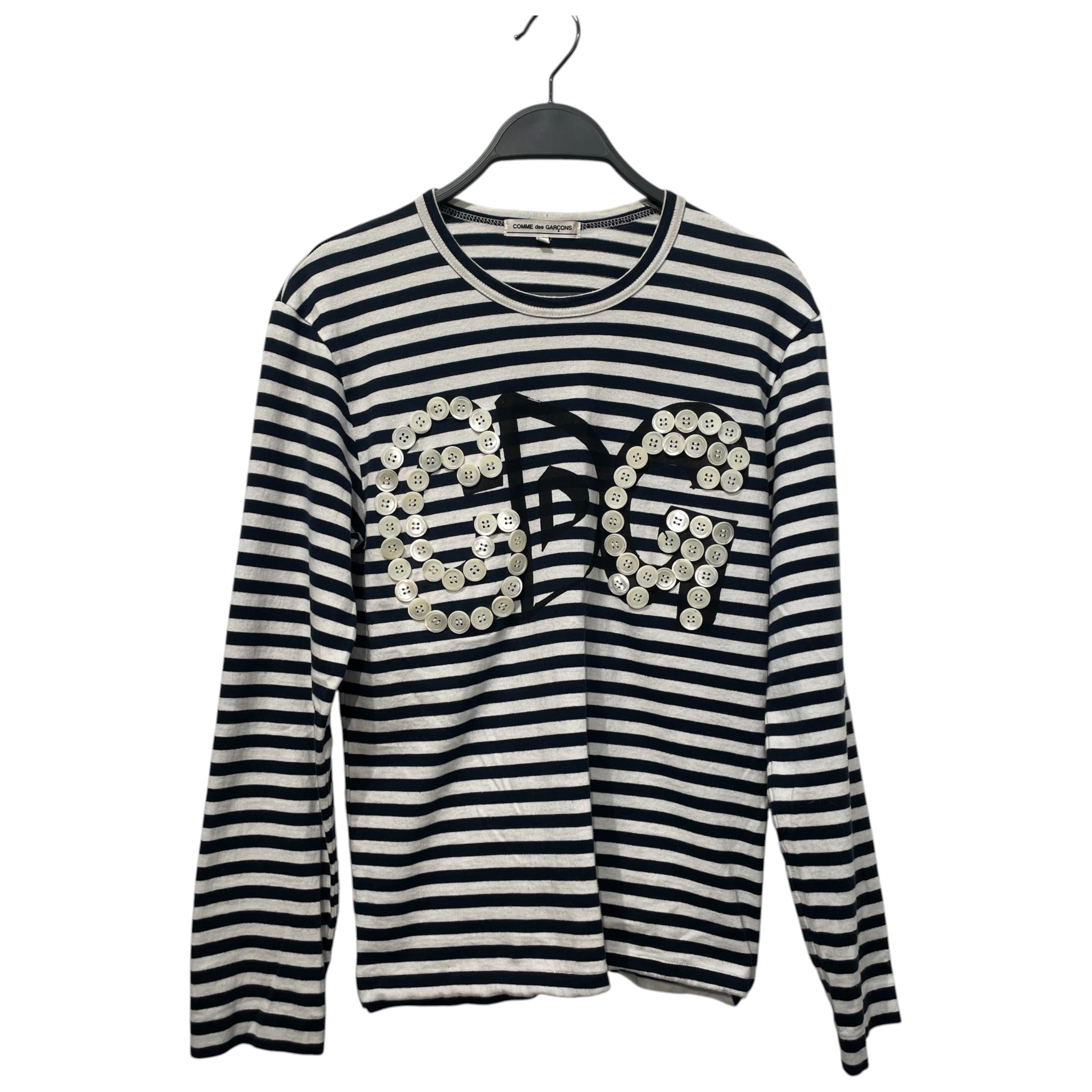 COMME des GARCONS/LS Cut & Sew/M/Stripe/Cotton/NVY/ view 1