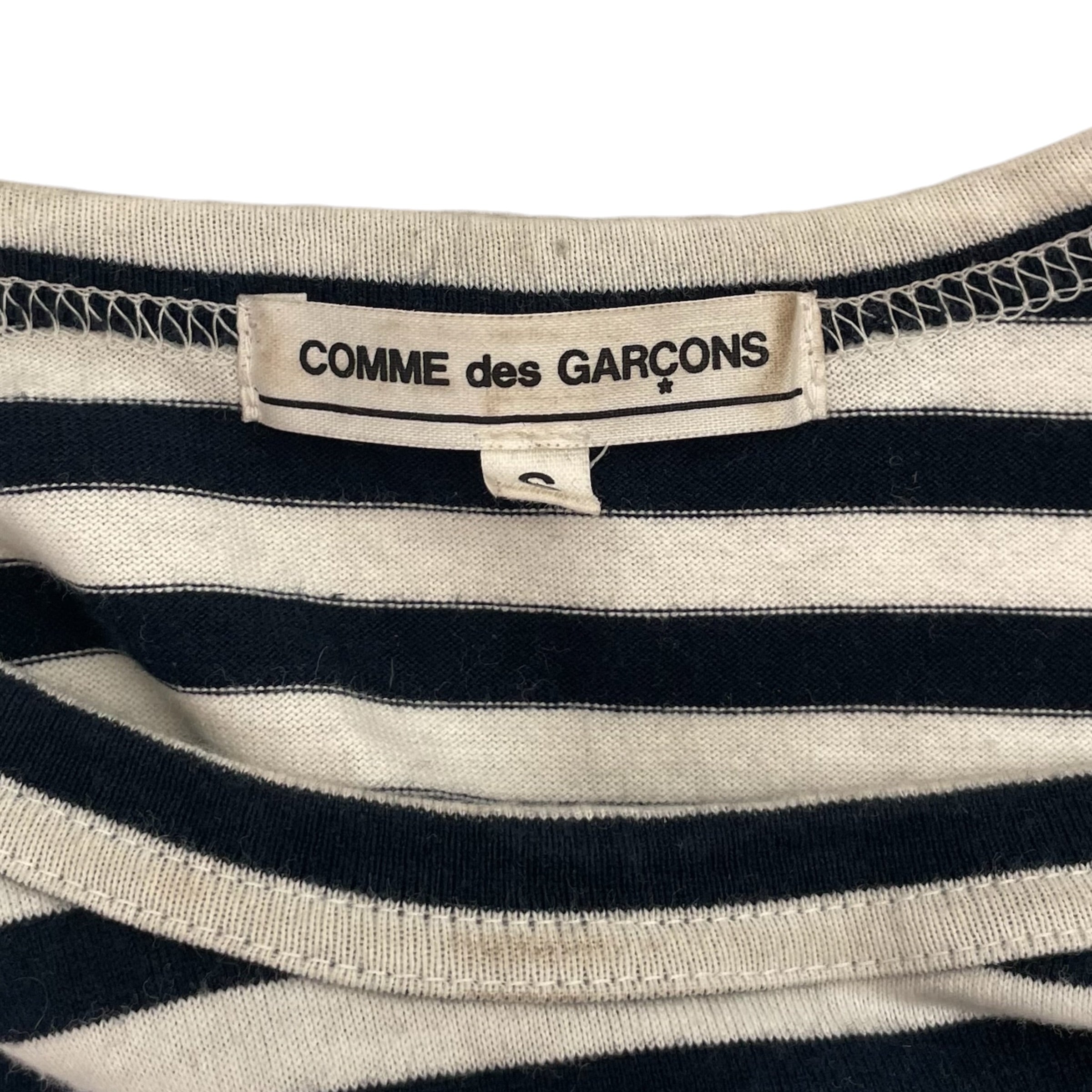COMME des GARCONS/LS Cut & Sew/M/Stripe/Cotton/NVY/ view 3