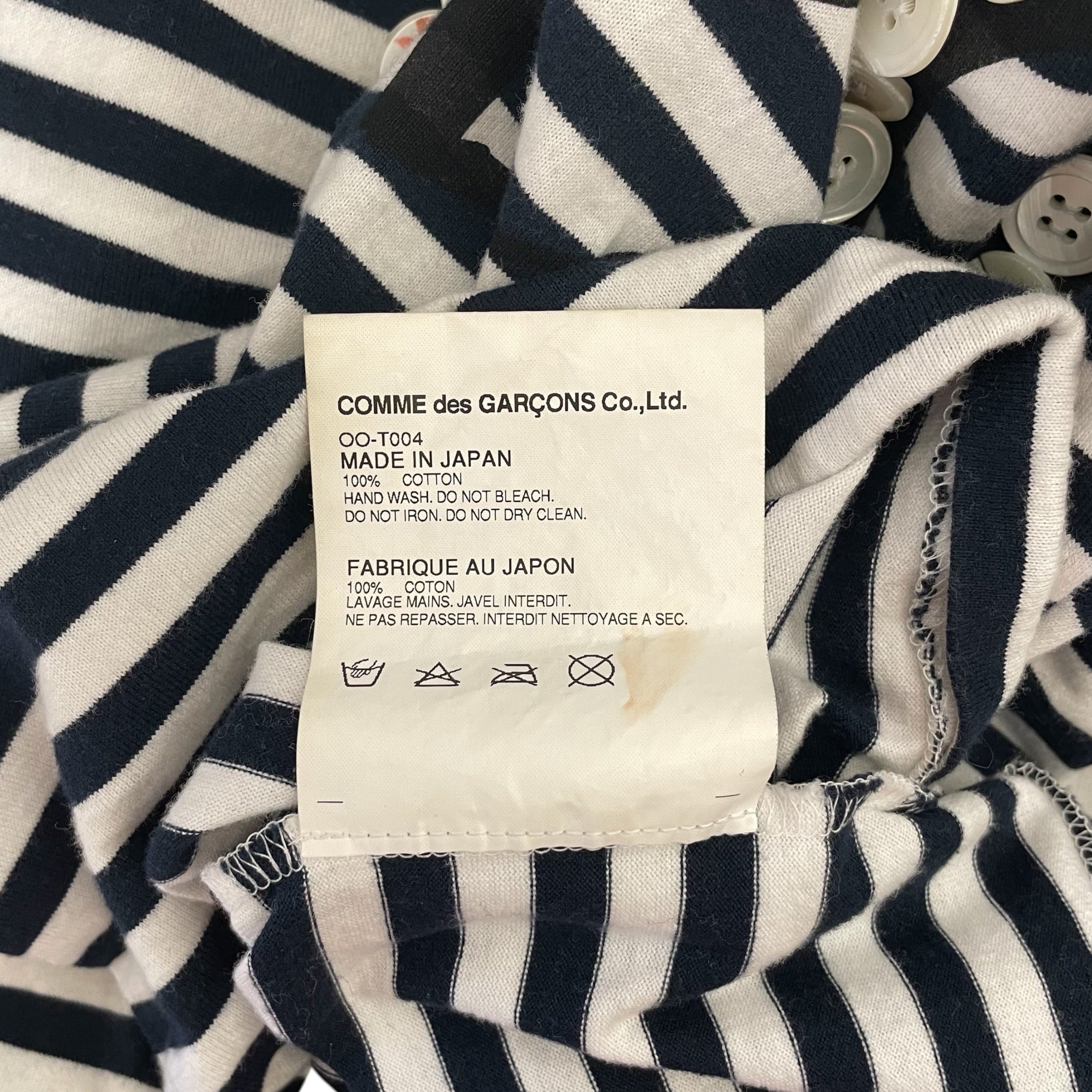 COMME des GARCONS/LS Cut & Sew/M/Stripe/Cotton/NVY/ view 4