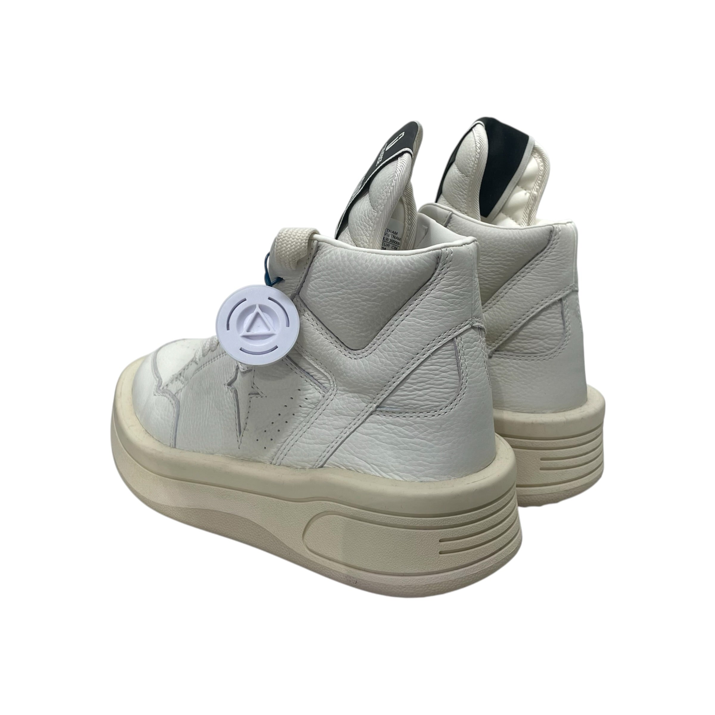 CONVERSE/Hi-Sneakers/US 5.5/Leather/WHT/rickowens collab view 2