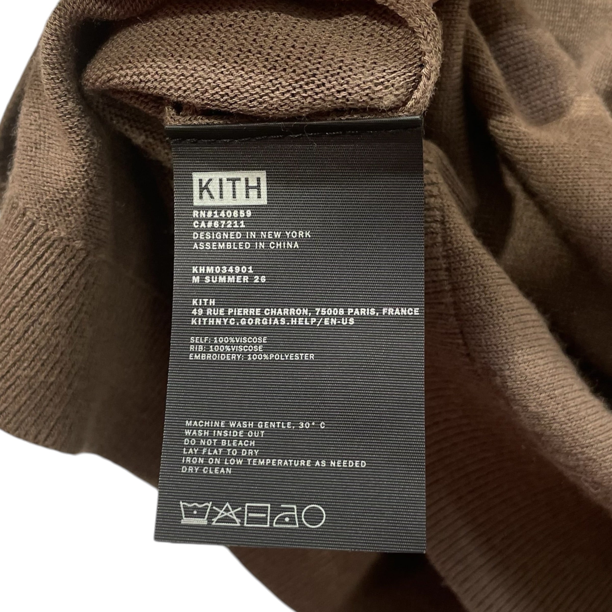 KITH/Polo Shirt/M/BRW/KITH SuperFine Viscose Knit view 4