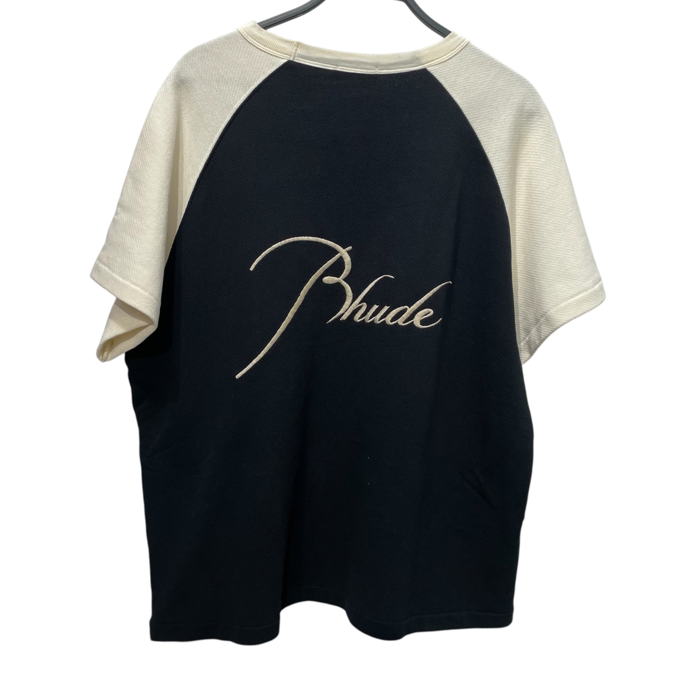 RHUDE/T-Shirt/L/Cotton/BLK/pique raglan tshirt view 2