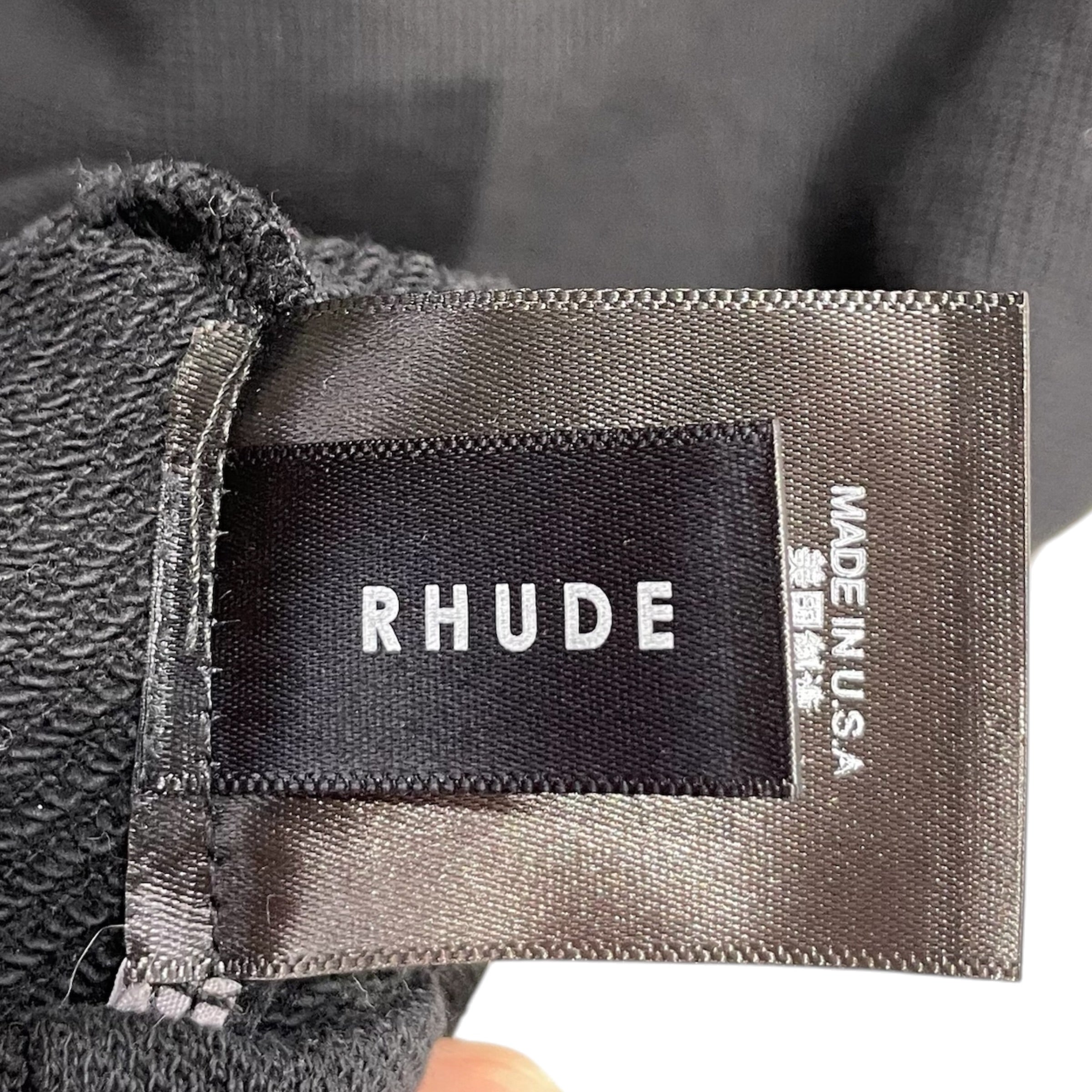 RHUDE/T-Shirt/L/Cotton/BLK/pique raglan tshirt view 4