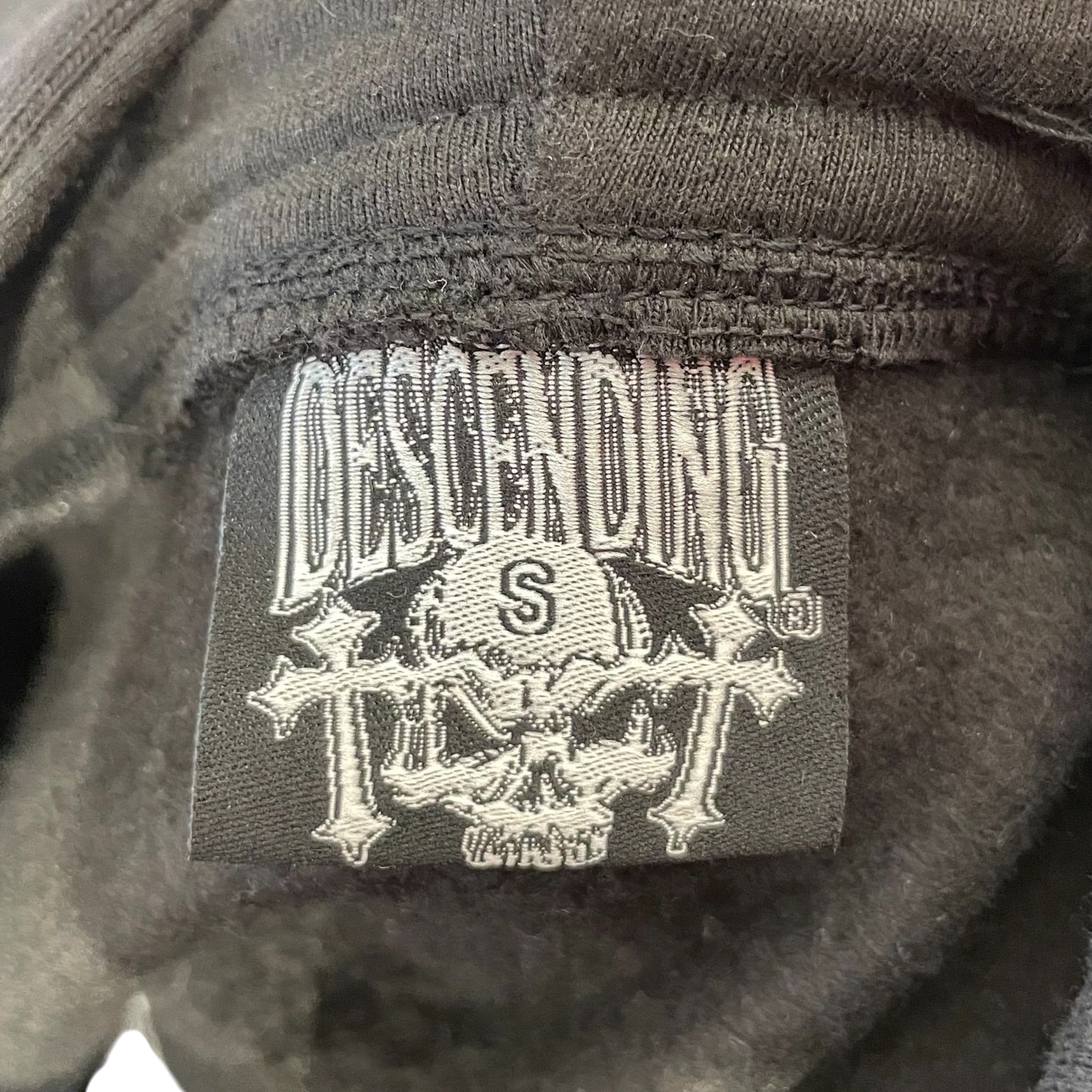 DESCENDING/Zip Up Hoodie/S/Cotton/BLK/ view 3