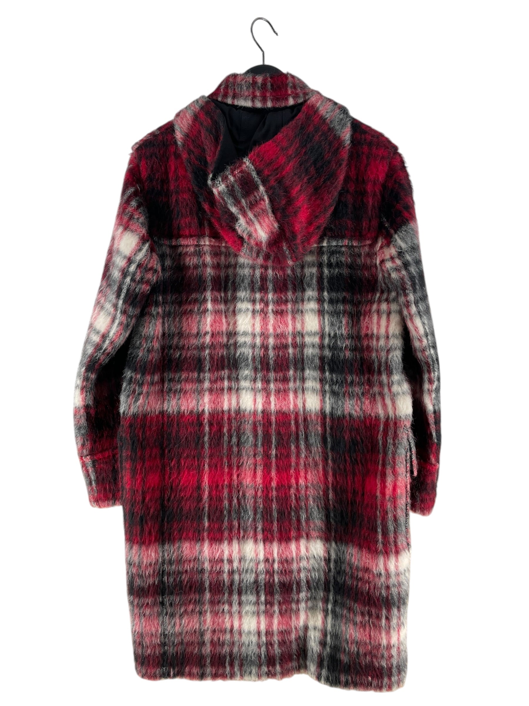 VALENTINO/Coat/46/Wool/RED/Plaid/2016 WHITE RED WOOL LONG COAT view 2