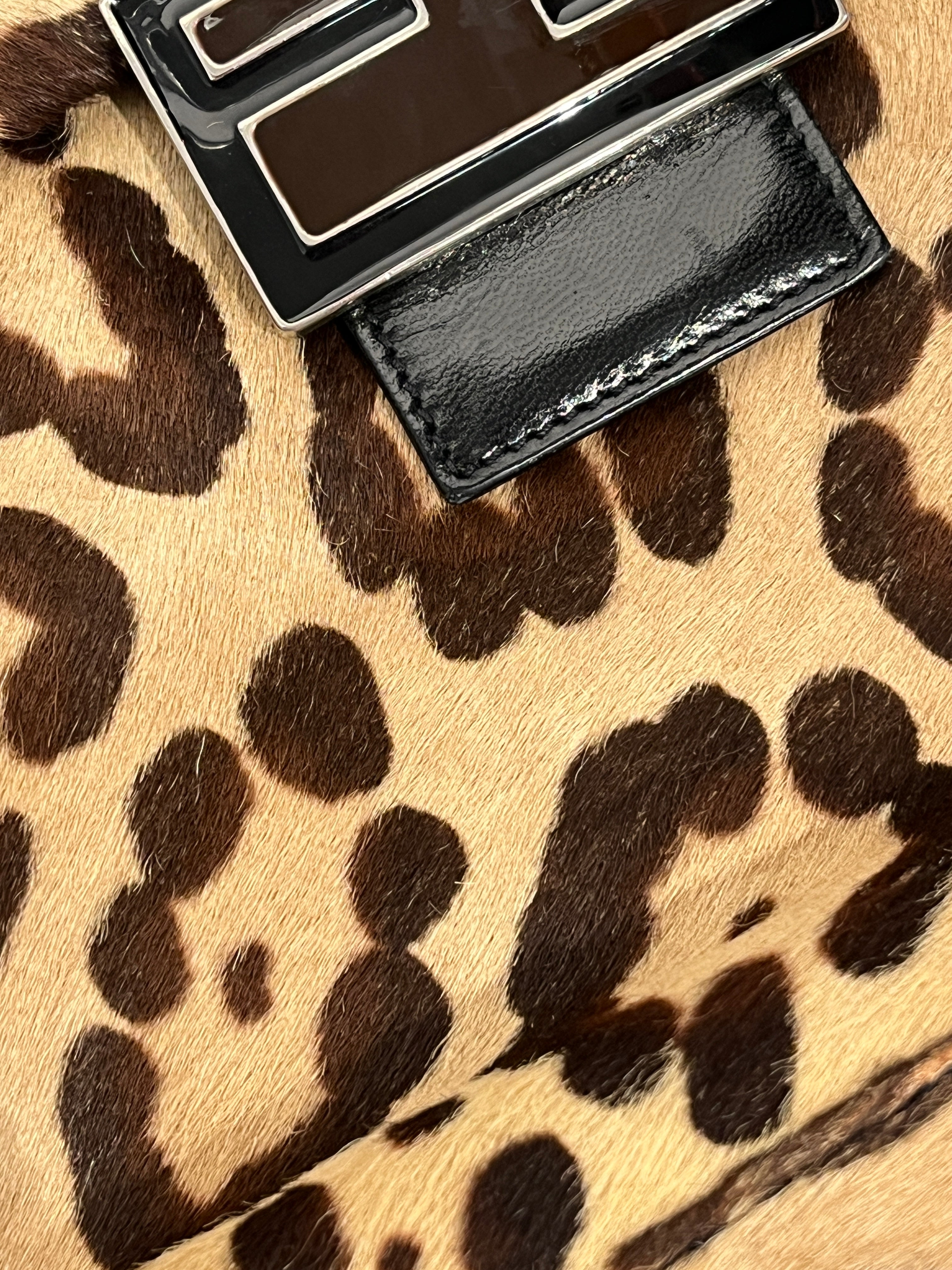 FENDI/Hand Bag/Animal Pattern/Horsehide/BEG/Leopard Pony Hair Mama Bagett view 5
