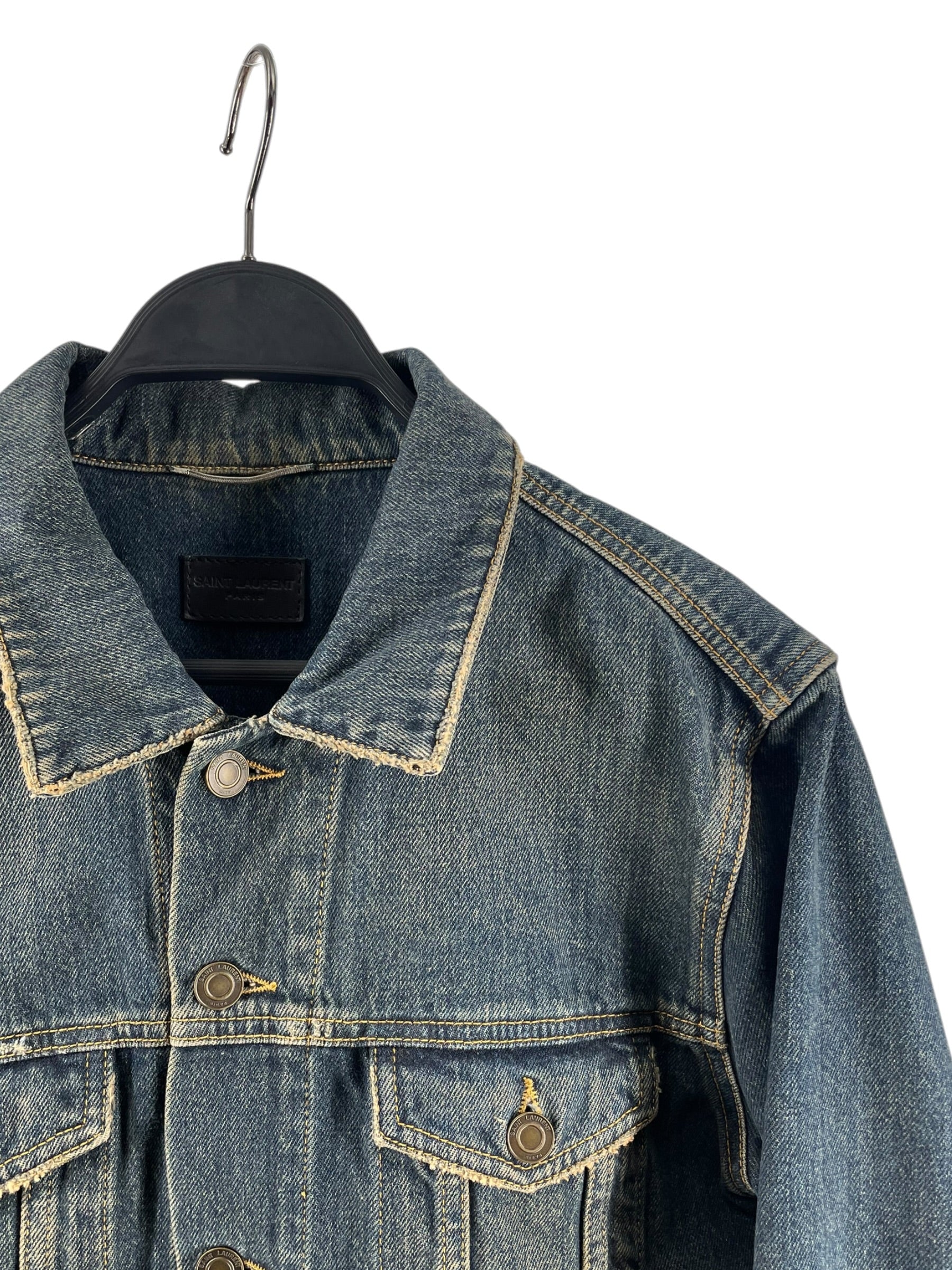 SAINT LAURENT/Denim Jkt/M/Denim/BLU/CA00985 TRUCKER JACKET view 3