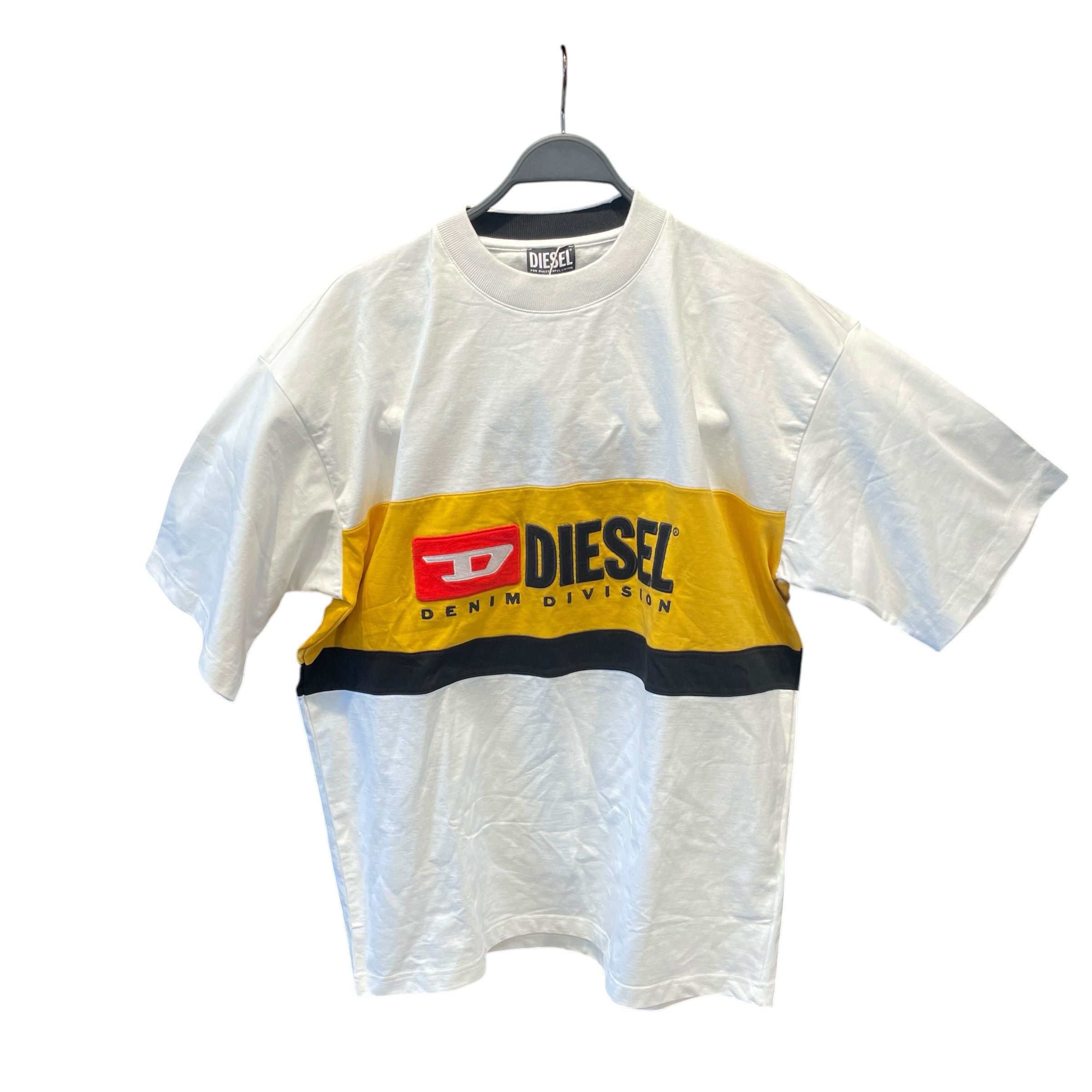 DIESEL/T-Shirt/L/Cotton/WHT/Streap Division Oversize view 1