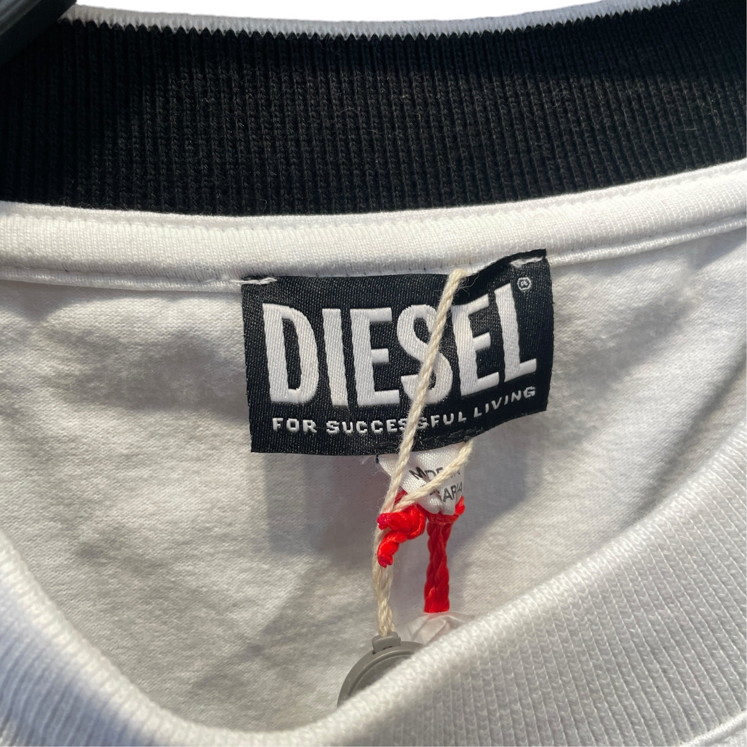 DIESEL/T-Shirt/L/Cotton/WHT/Streap Division Oversize view 3