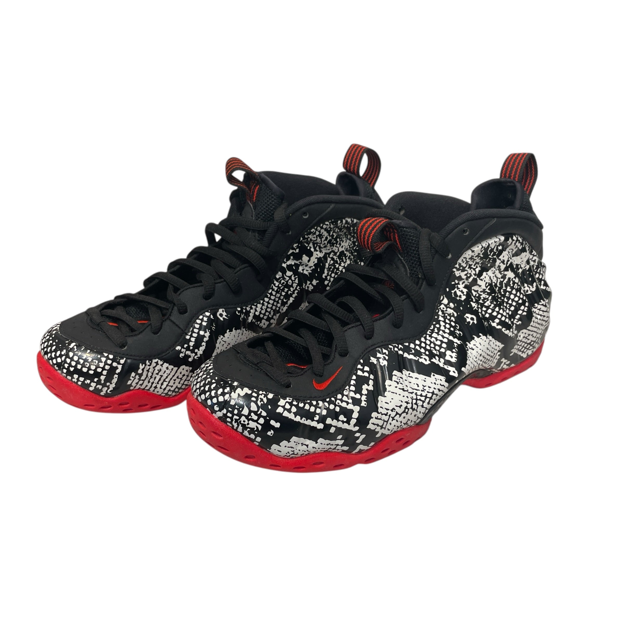 NIKE/Hi-Sneakers/US 10/All Over Print/Leather/BLK/Foamposite Albino Snakeskin view 1