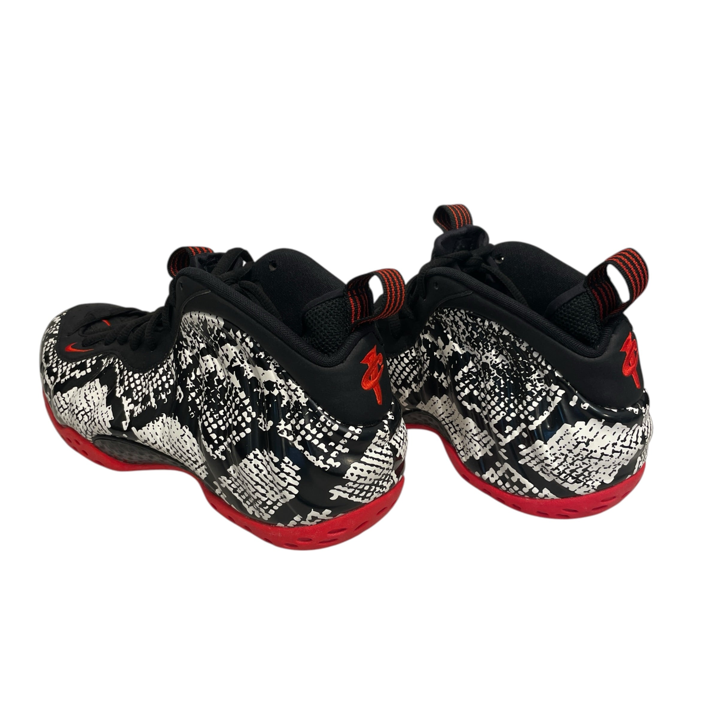 NIKE/Hi-Sneakers/US 10/All Over Print/Leather/BLK/Foamposite Albino Snakeskin view 4