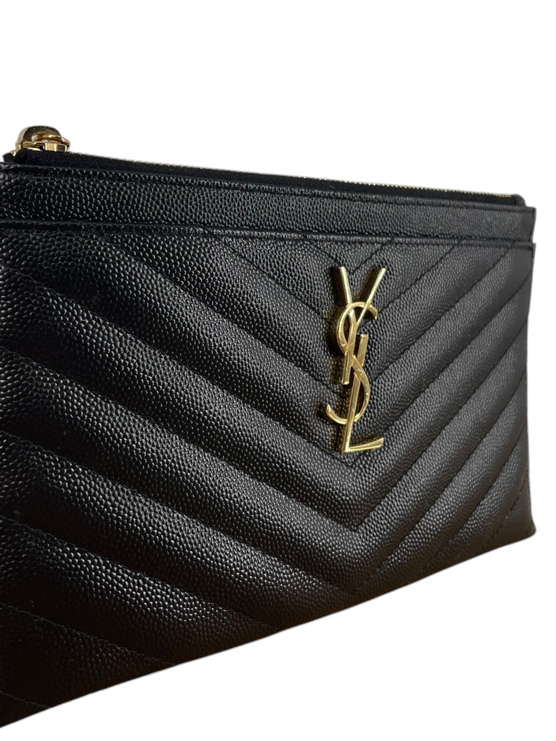 SAINT LAURENT/Pouch/Leather/BLK/MATELASSE POUCH view 5
