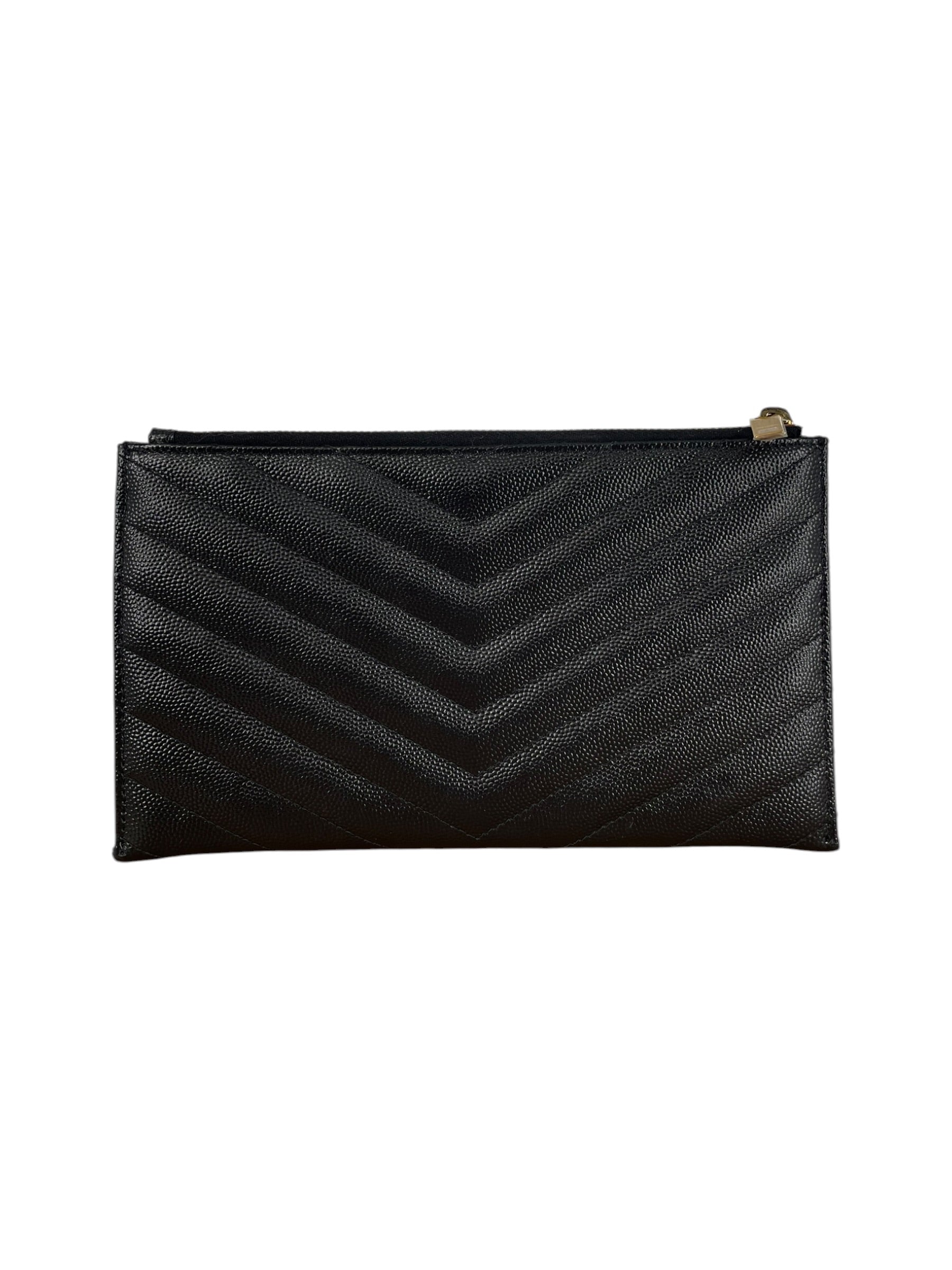 SAINT LAURENT/Pouch/Leather/BLK/MATELASSE POUCH view 2