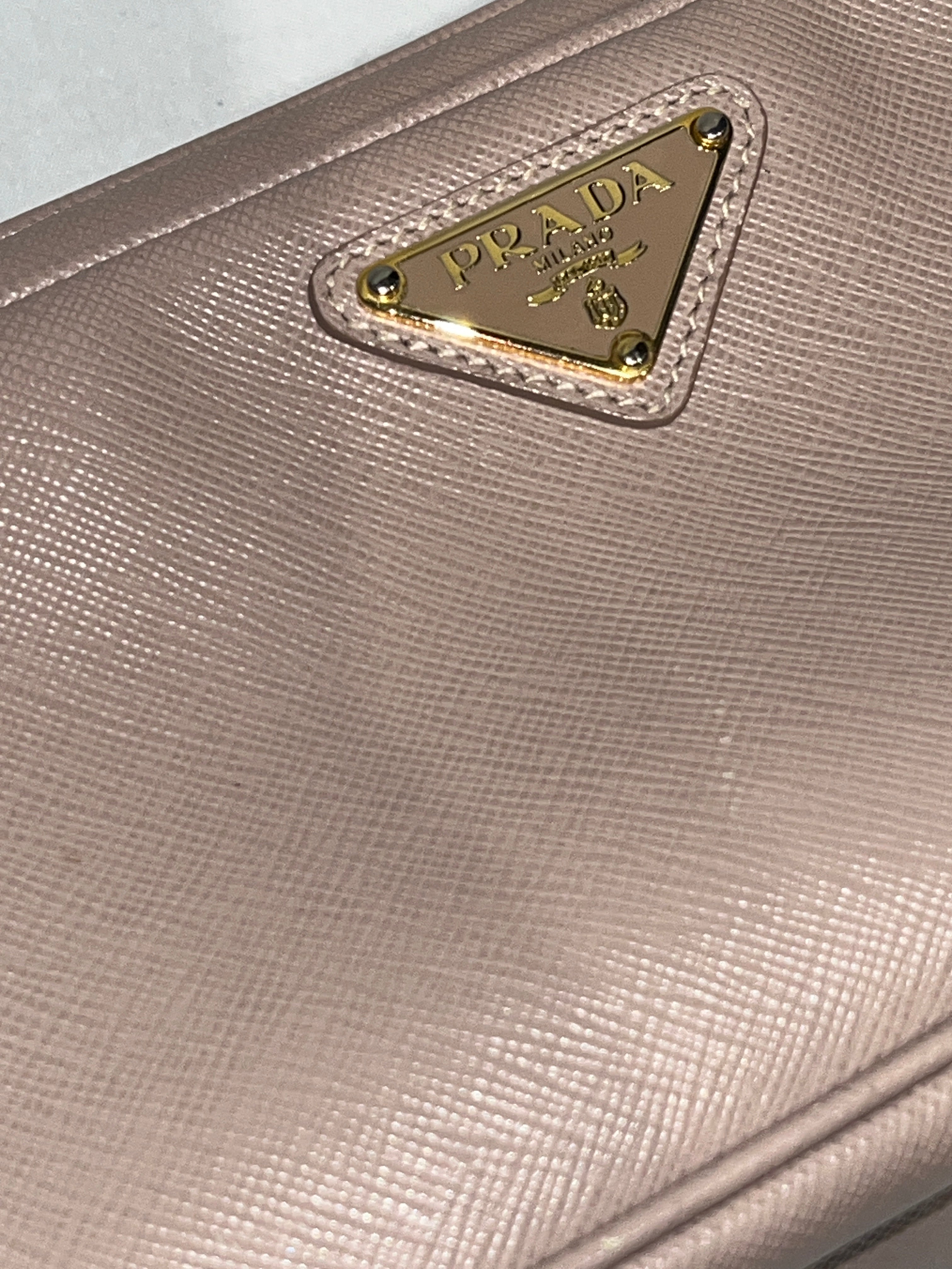 PRADA/Clutch Bag/Leather/PNK/2 pocket/ thin strap view 6