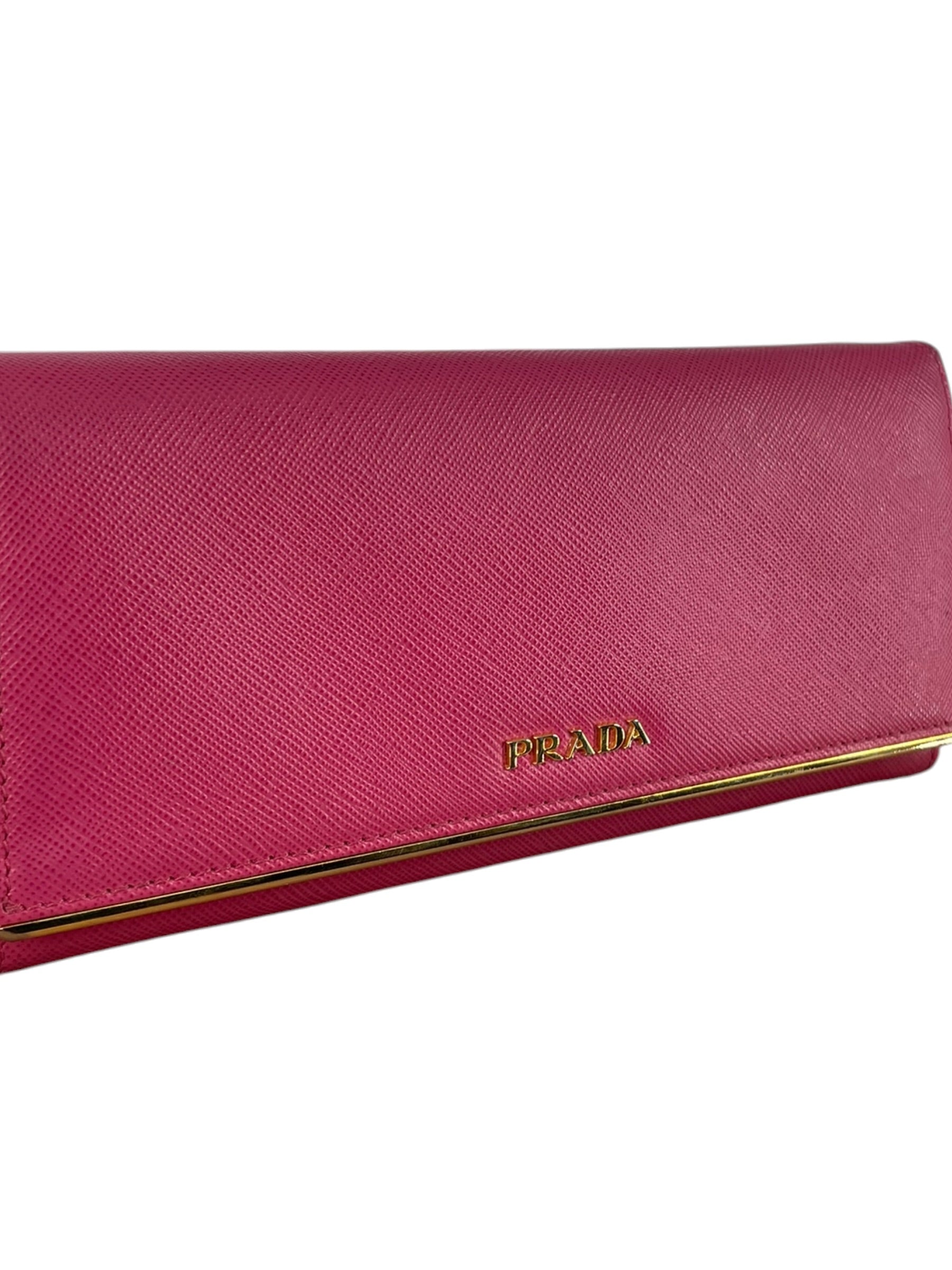 PRADA/Long Wallet/Leather/PNK/L's/SAFFIANO METAL LONG WALLET view 5