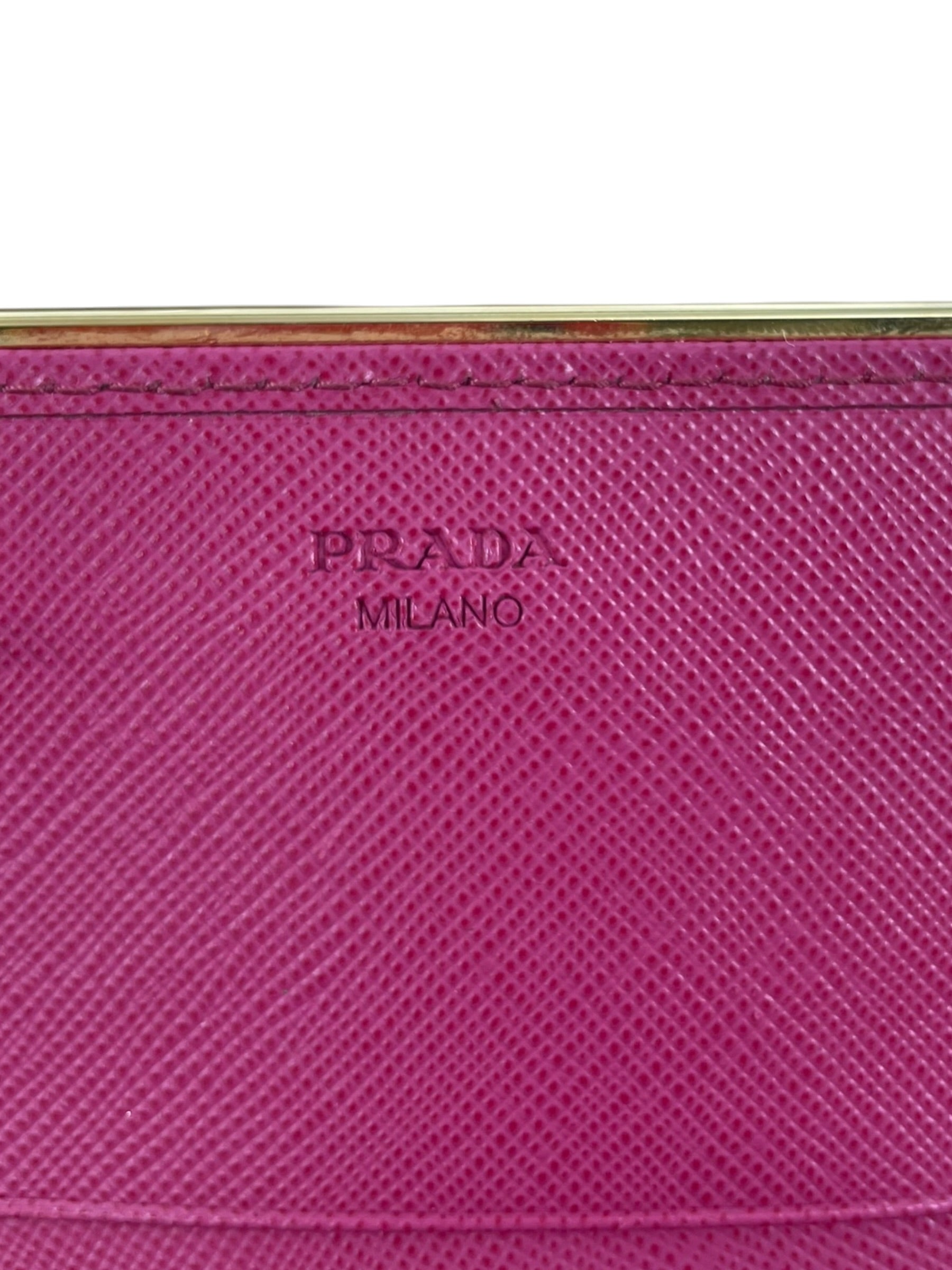 PRADA/Long Wallet/Leather/PNK/L's/SAFFIANO METAL LONG WALLET view 4