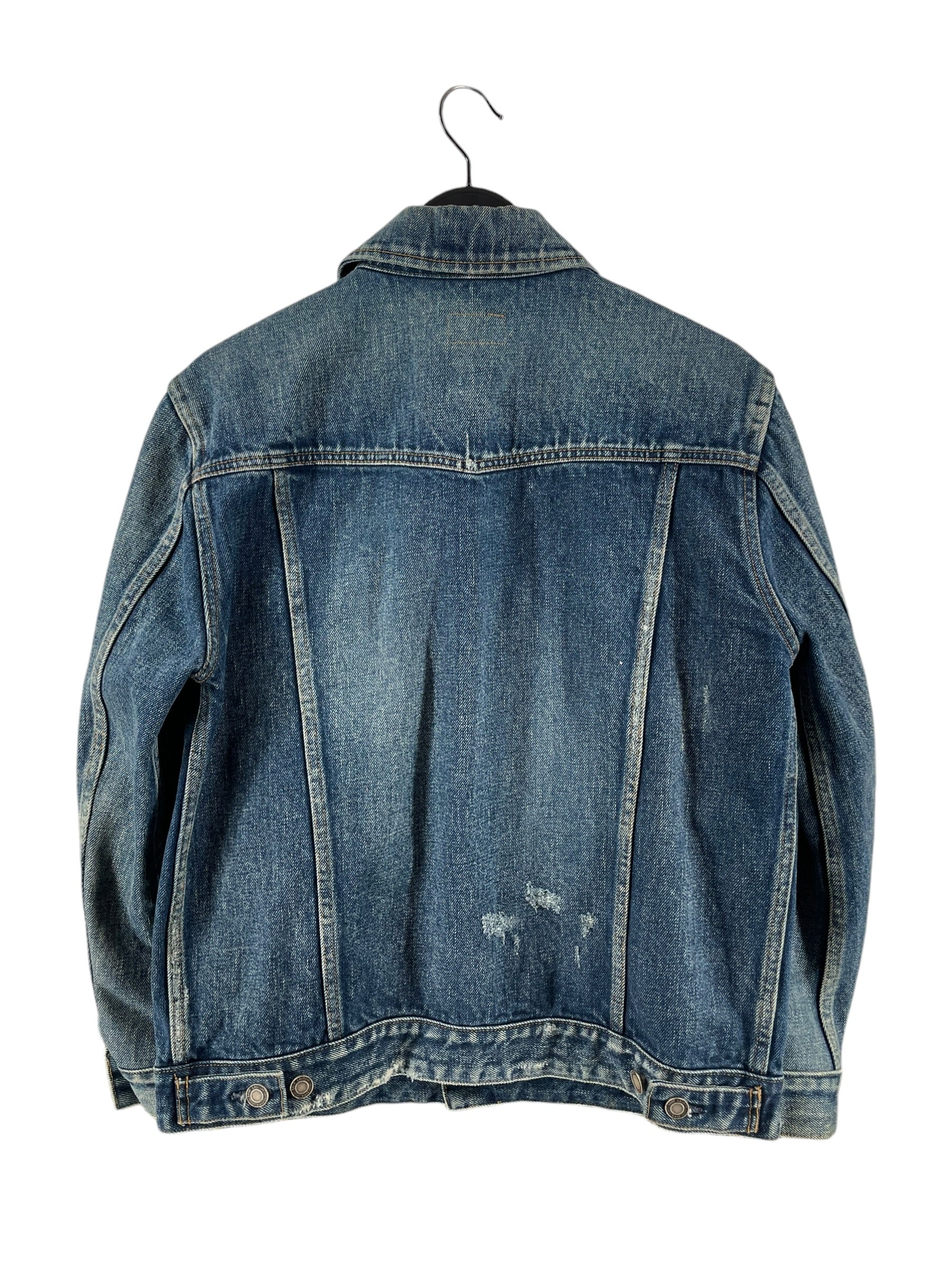 YVES SAINT LAURENT/Denim Jkt/L/Denim/BLU/DZ27 57286 DISTRESSED ON CLLR view 2