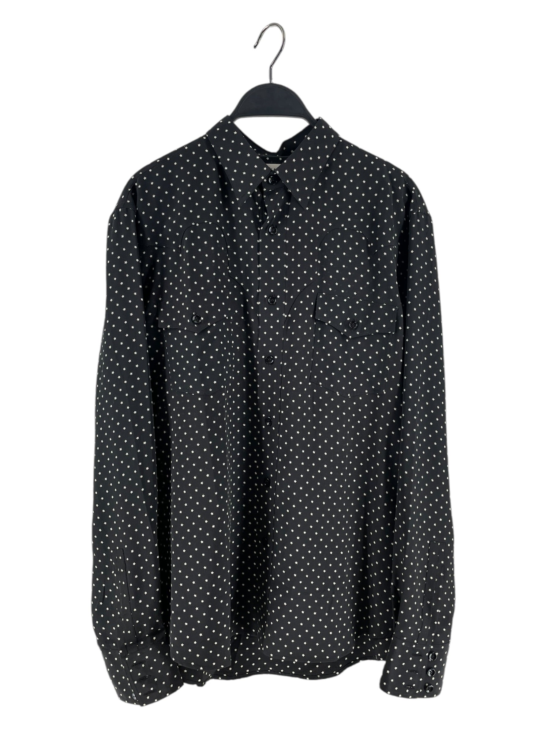SAINT LAURENT/LS Shirt/M/Cotton/BLK/All Over Print/CA 00985 STARSALL OVER view 1
