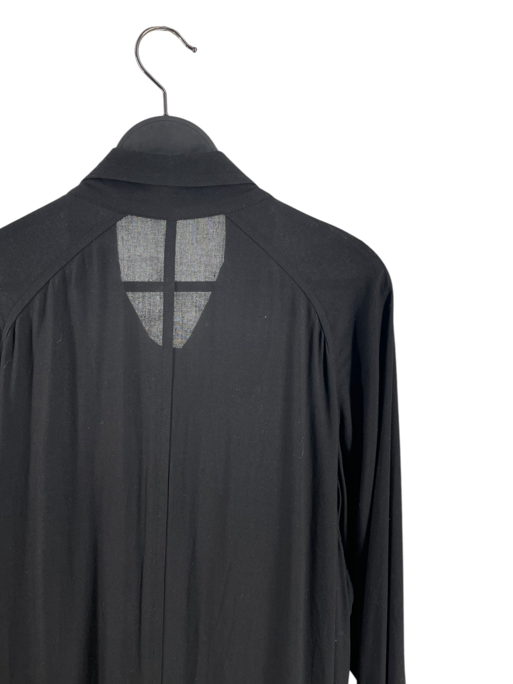YOHJI YAMAMOTO/Y's for men/Jacket/1/Rayon/BLK/MS-C02-217 LONG DRAPE SHIRT view 4