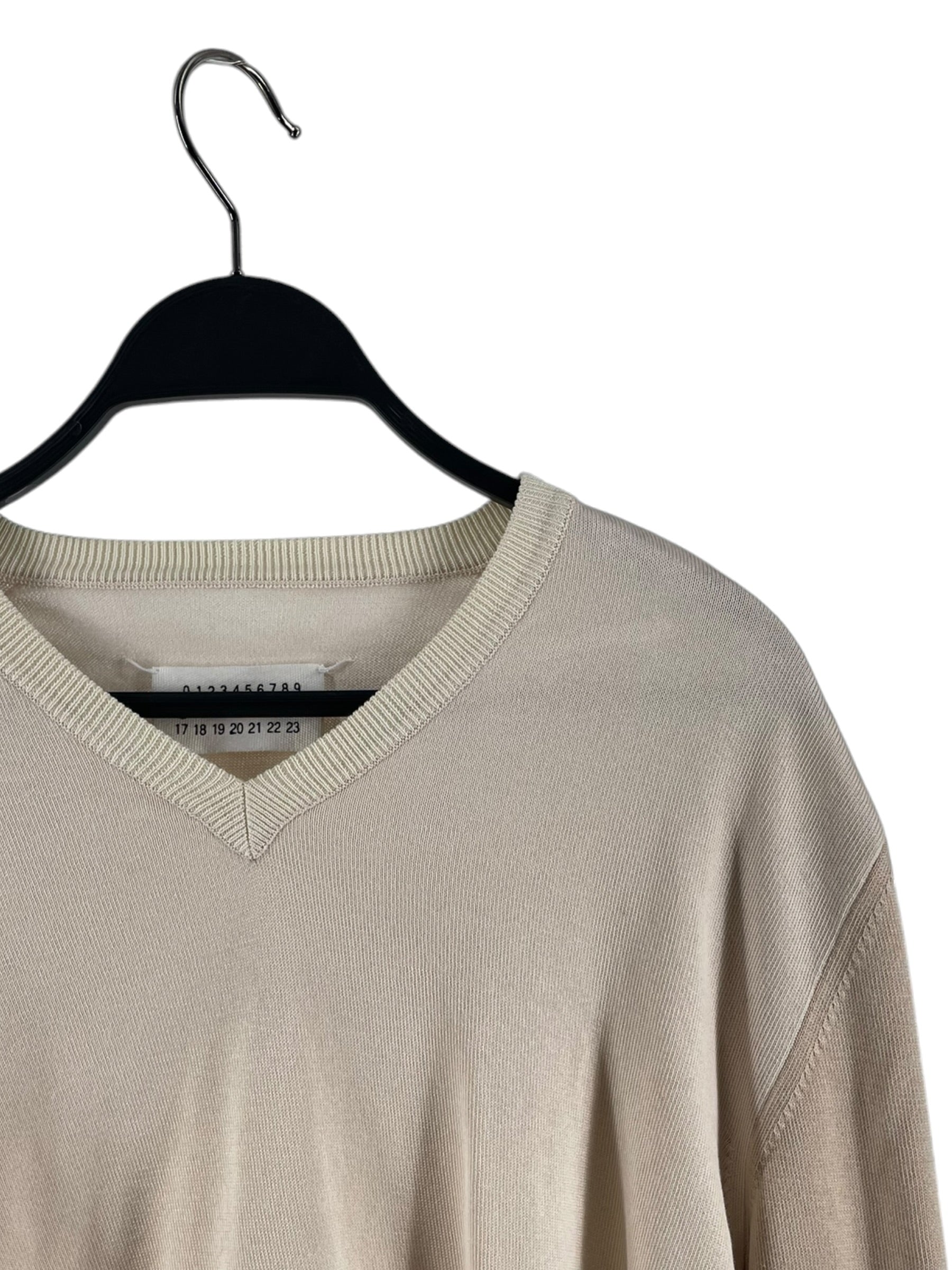 Maison Martin Margiela/Sweater/L/Cotton/CRM/STRIPE CREWNECK view 3