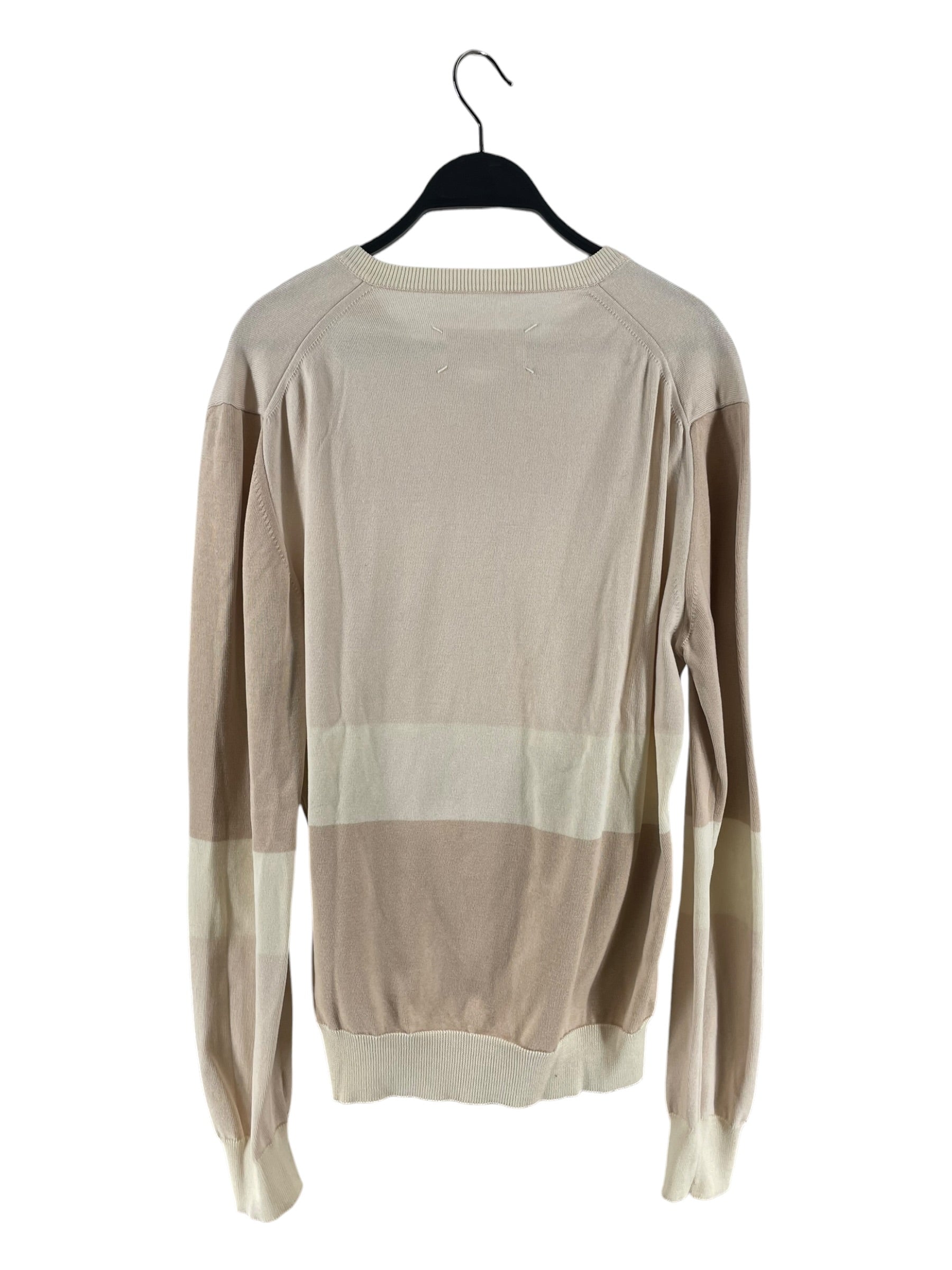 Maison Martin Margiela/Sweater/L/Cotton/CRM/STRIPE CREWNECK view 2