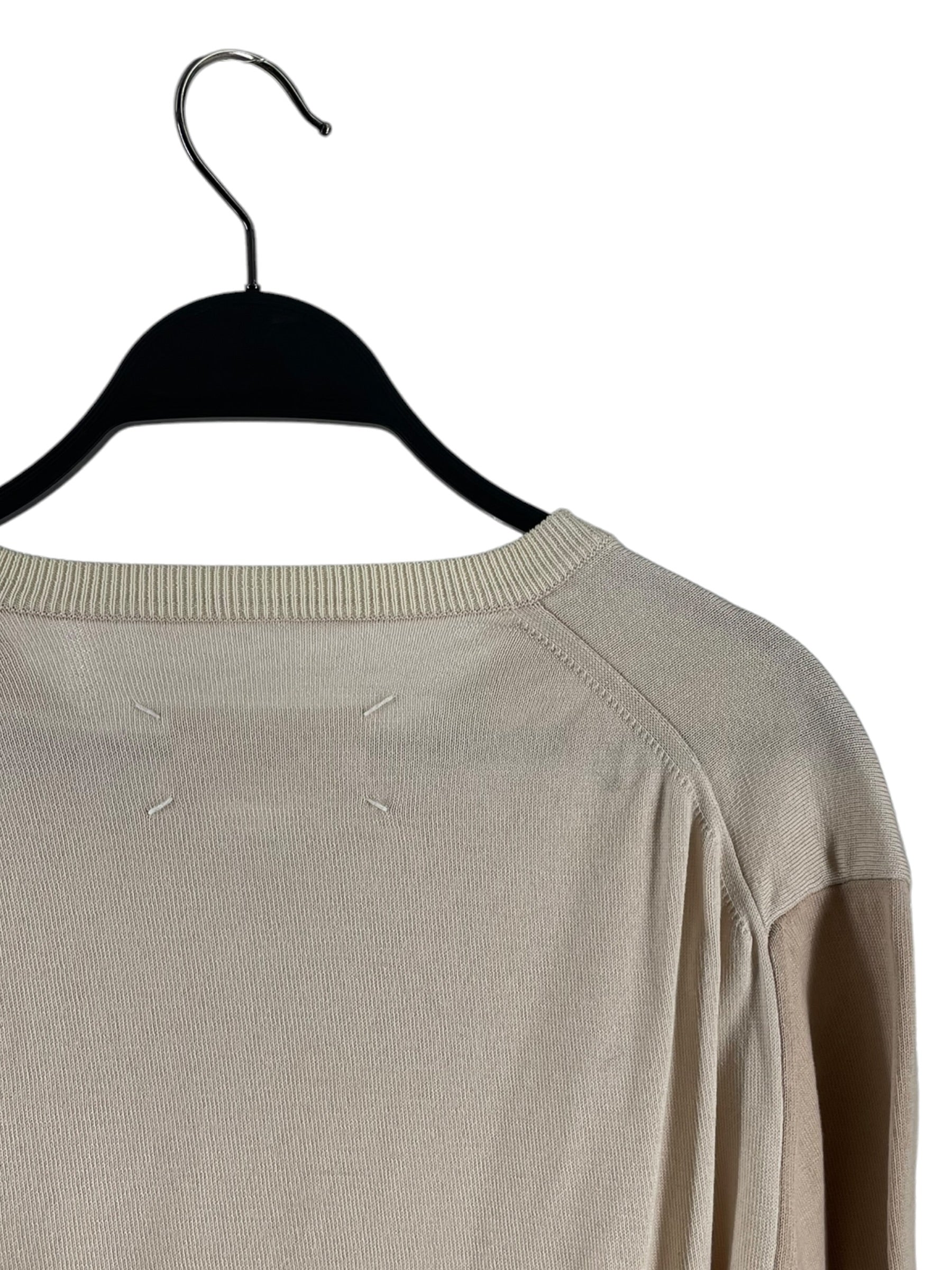 Maison Martin Margiela/Sweater/L/Cotton/CRM/STRIPE CREWNECK view 4