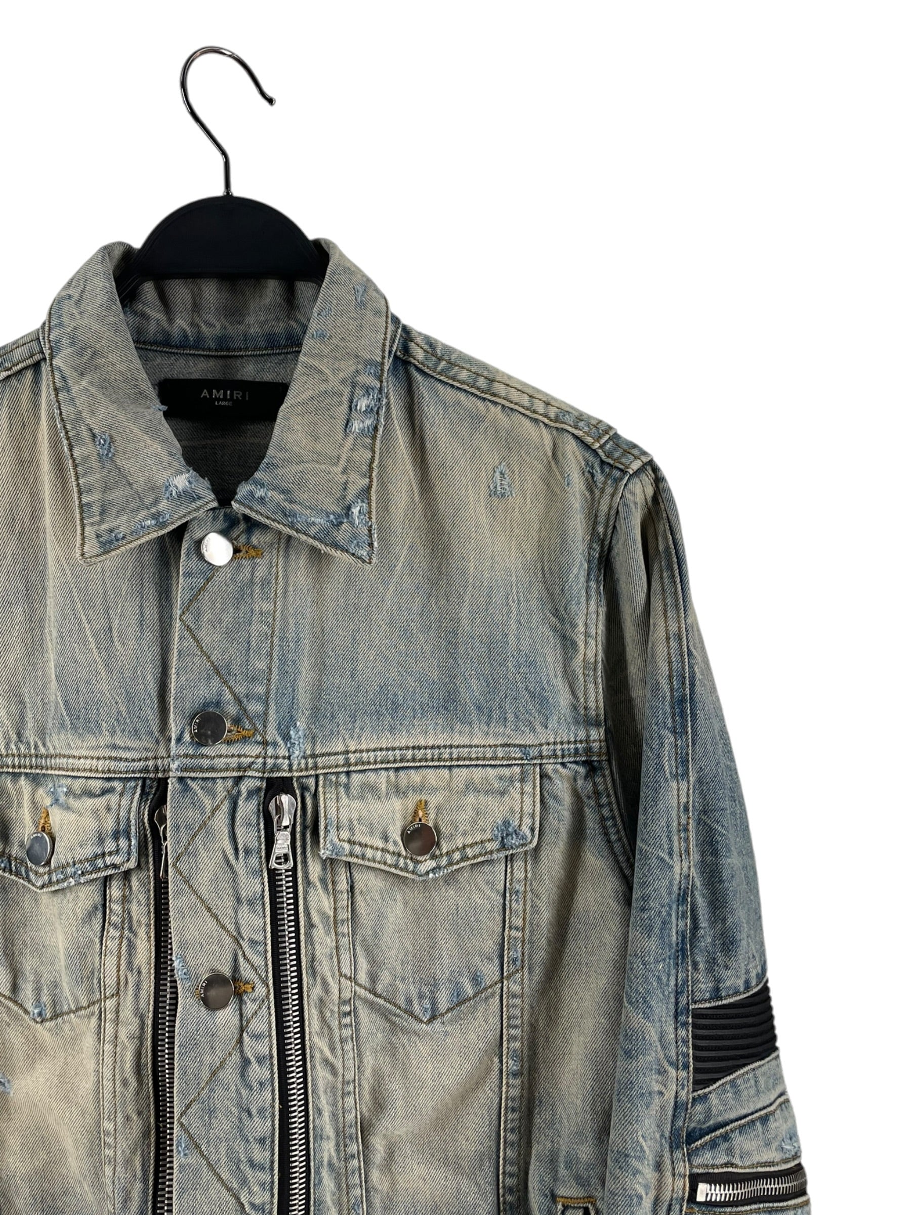 AMIRI/Denim Jkt/L/Denim/BLU/MX2 TRUCKER DENIM BIKER view 3
