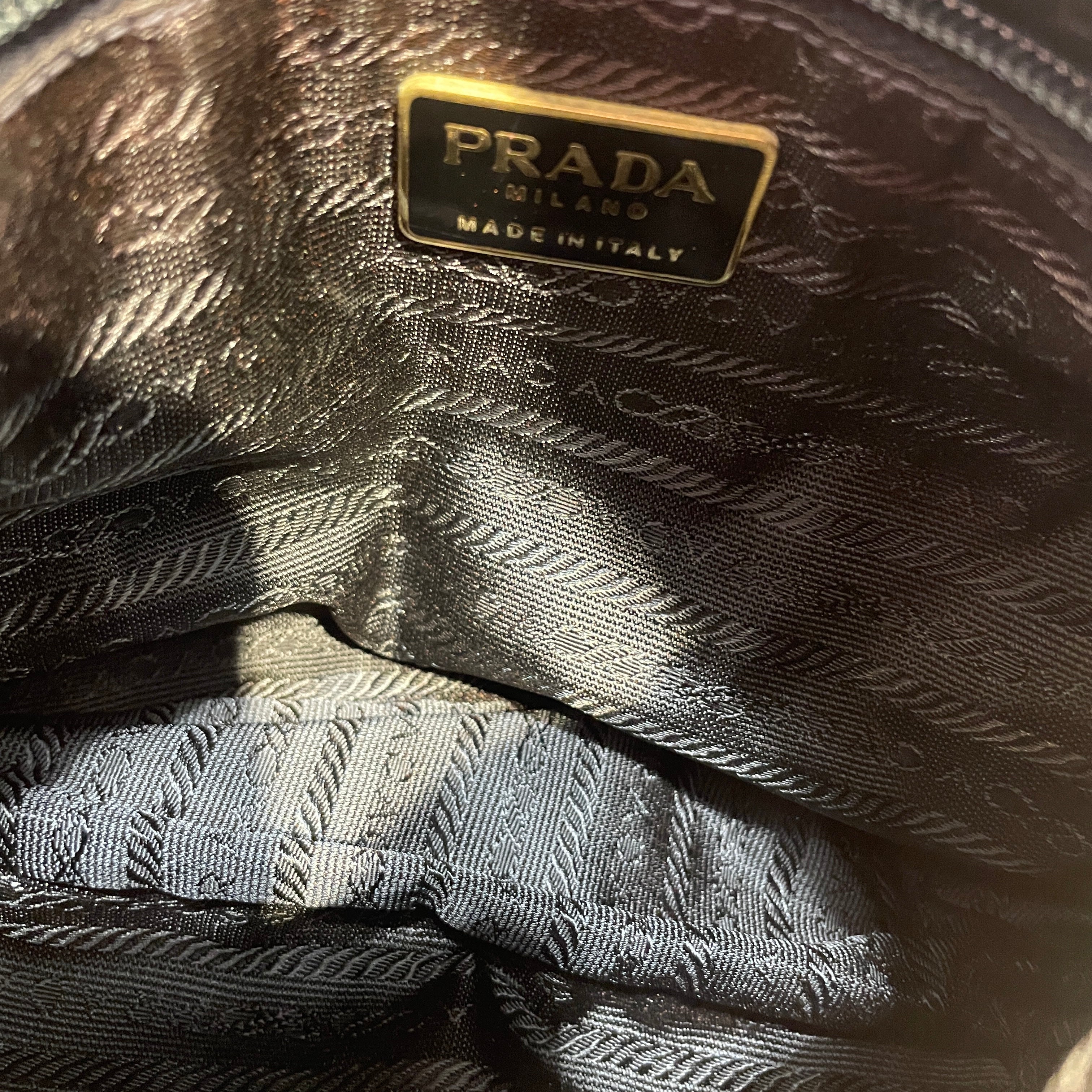 PRADA/Cross Body Bag/Nylon/BLK/Black Quilted Nylon 1995 Bag view 8