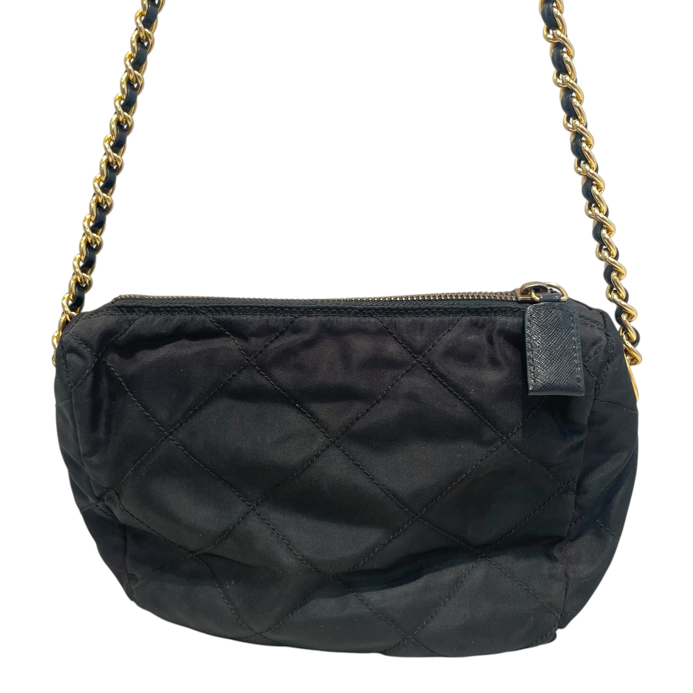 PRADA/Cross Body Bag/Nylon/BLK/Black Quilted Nylon 1995 Bag view 5