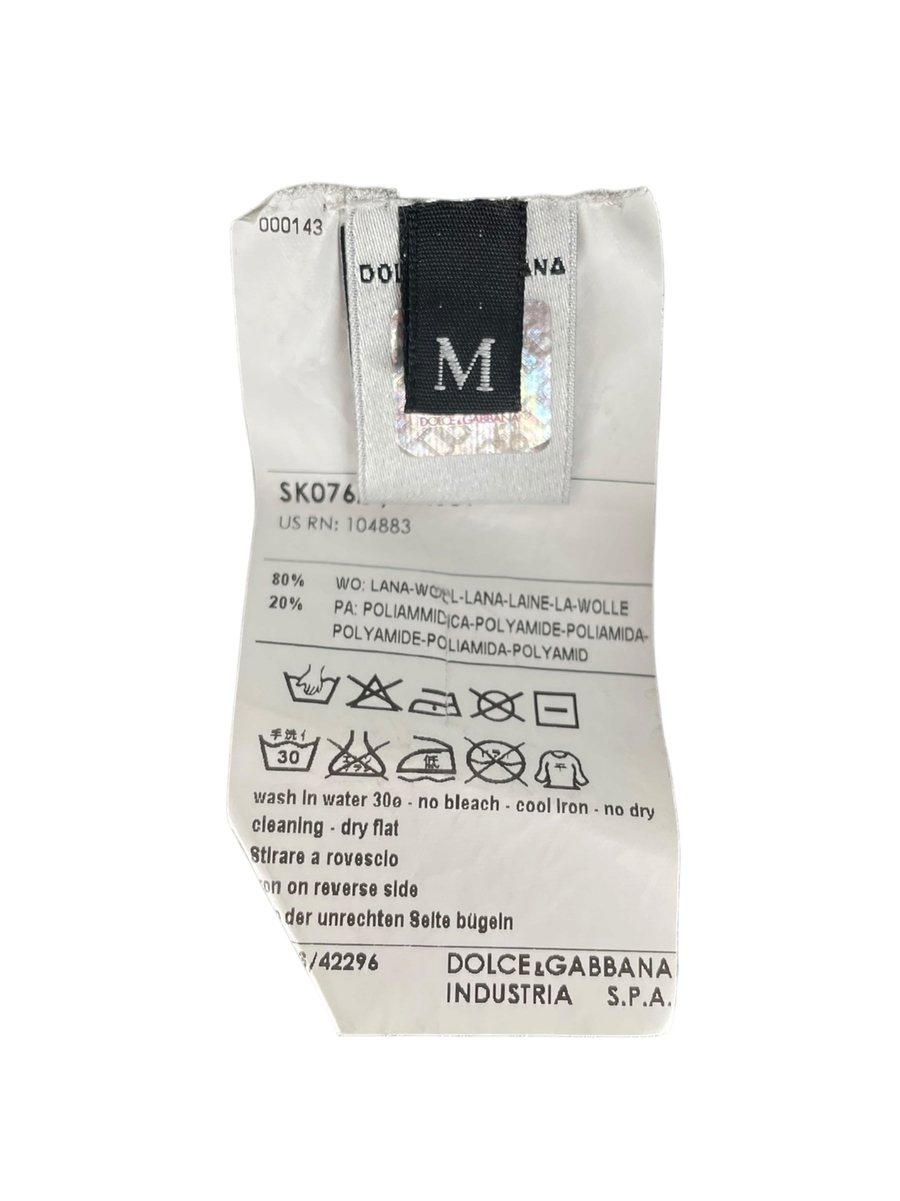 DOLCE&GABBANA/Sweater/M/All Over Print/Wool/BEG/V NECK ARGYLE FADE view 6