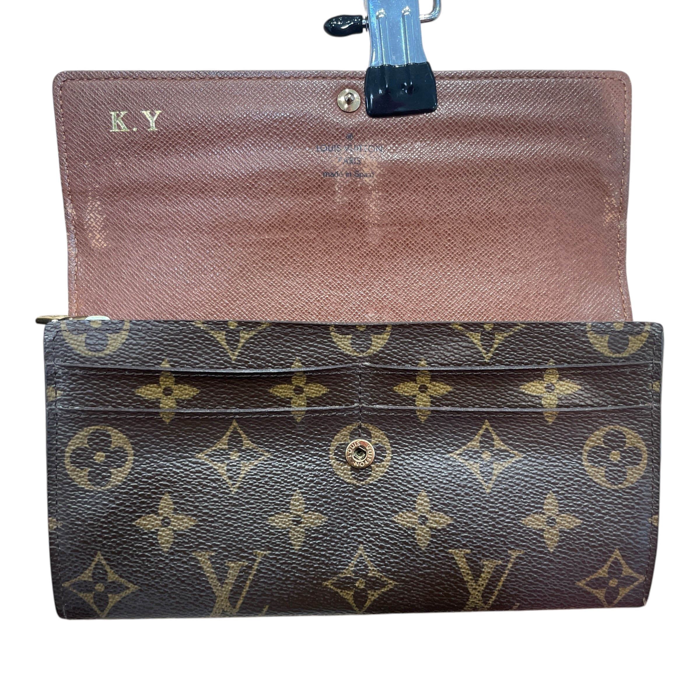 LOUIS VUITTON/Long Wallet/Monogram/Leather/BRW/L's/Sarah Wallet CA2110 view 3