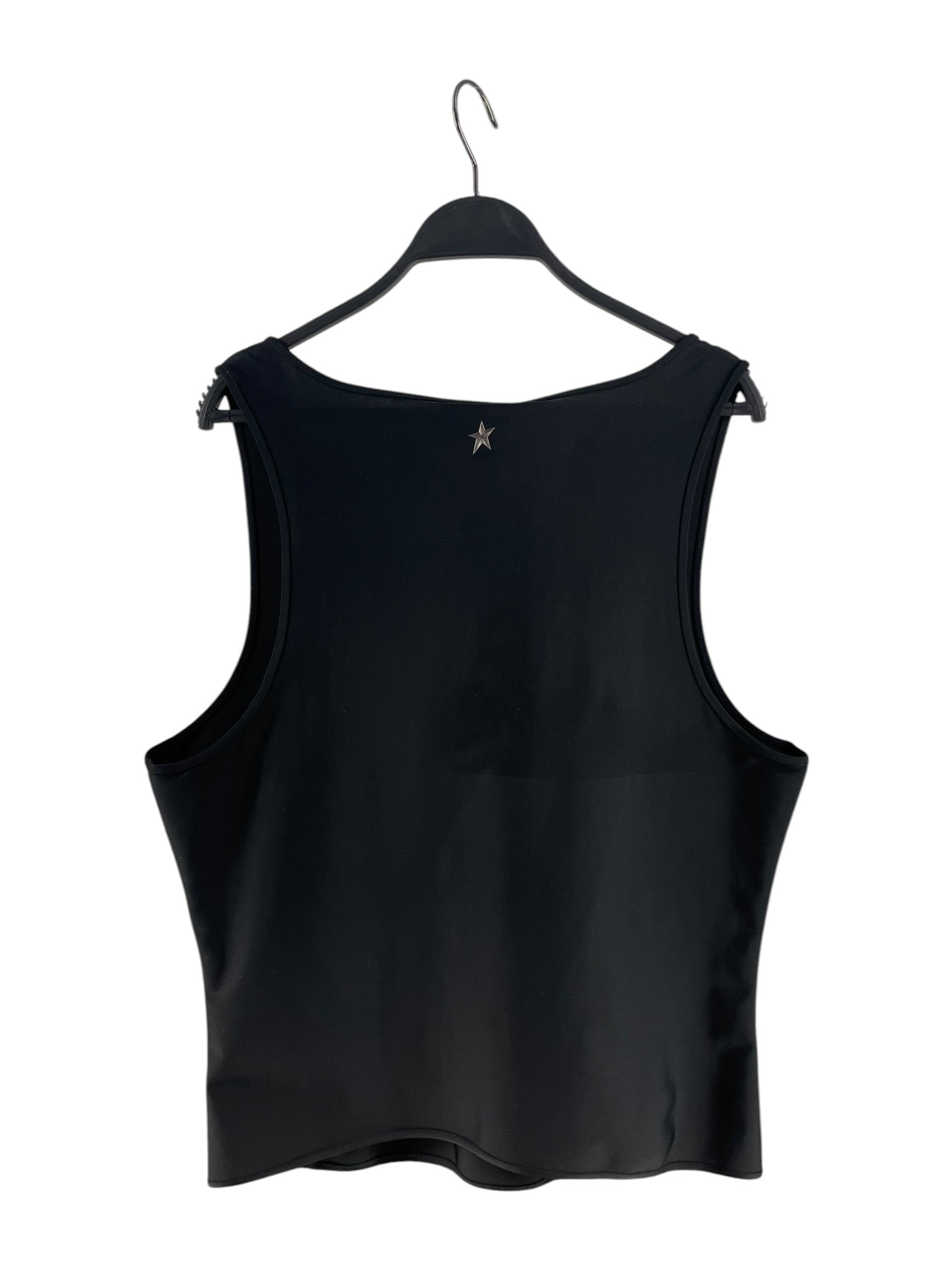 MUGLER/H&M/SS Cut & Sew/XL/Polyester/BLK/BLACK CORSET WAIST TANK TOP view 2