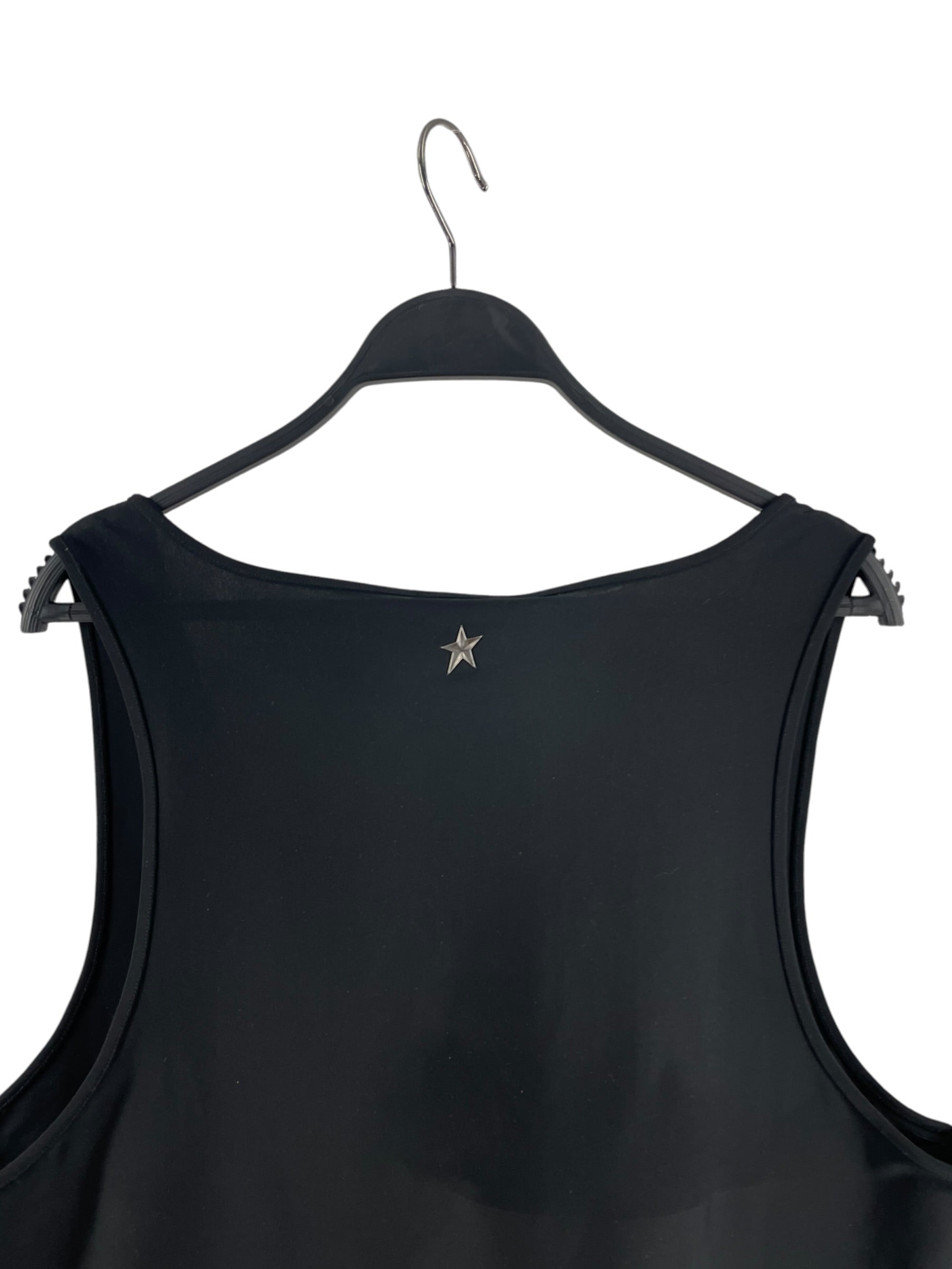 MUGLER/H&M/SS Cut & Sew/XL/Polyester/BLK/BLACK CORSET WAIST TANK TOP view 4