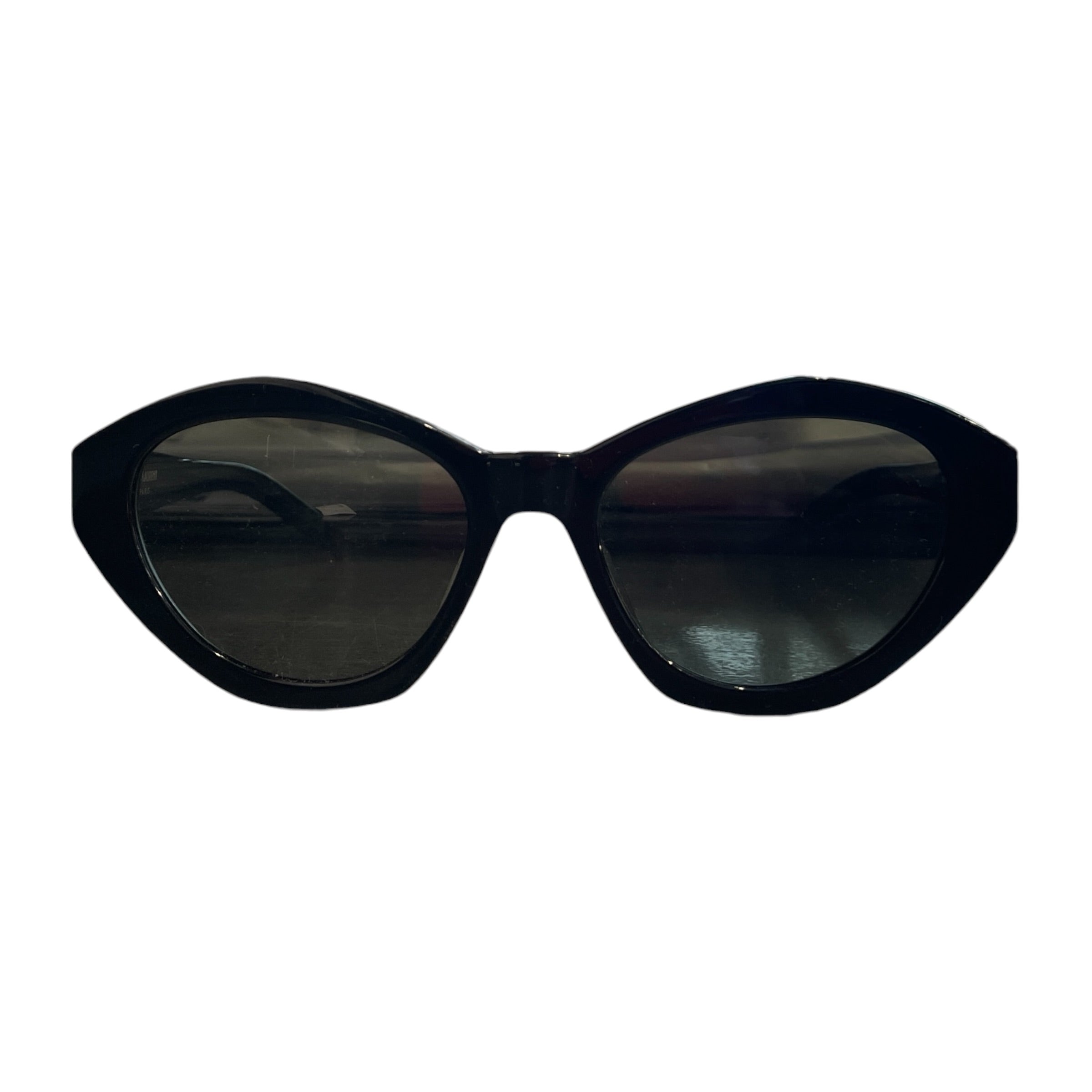 YVES SAINT LAURENT/Sunglasses/Plastic/BLK/L's/ysl black and gold view 1