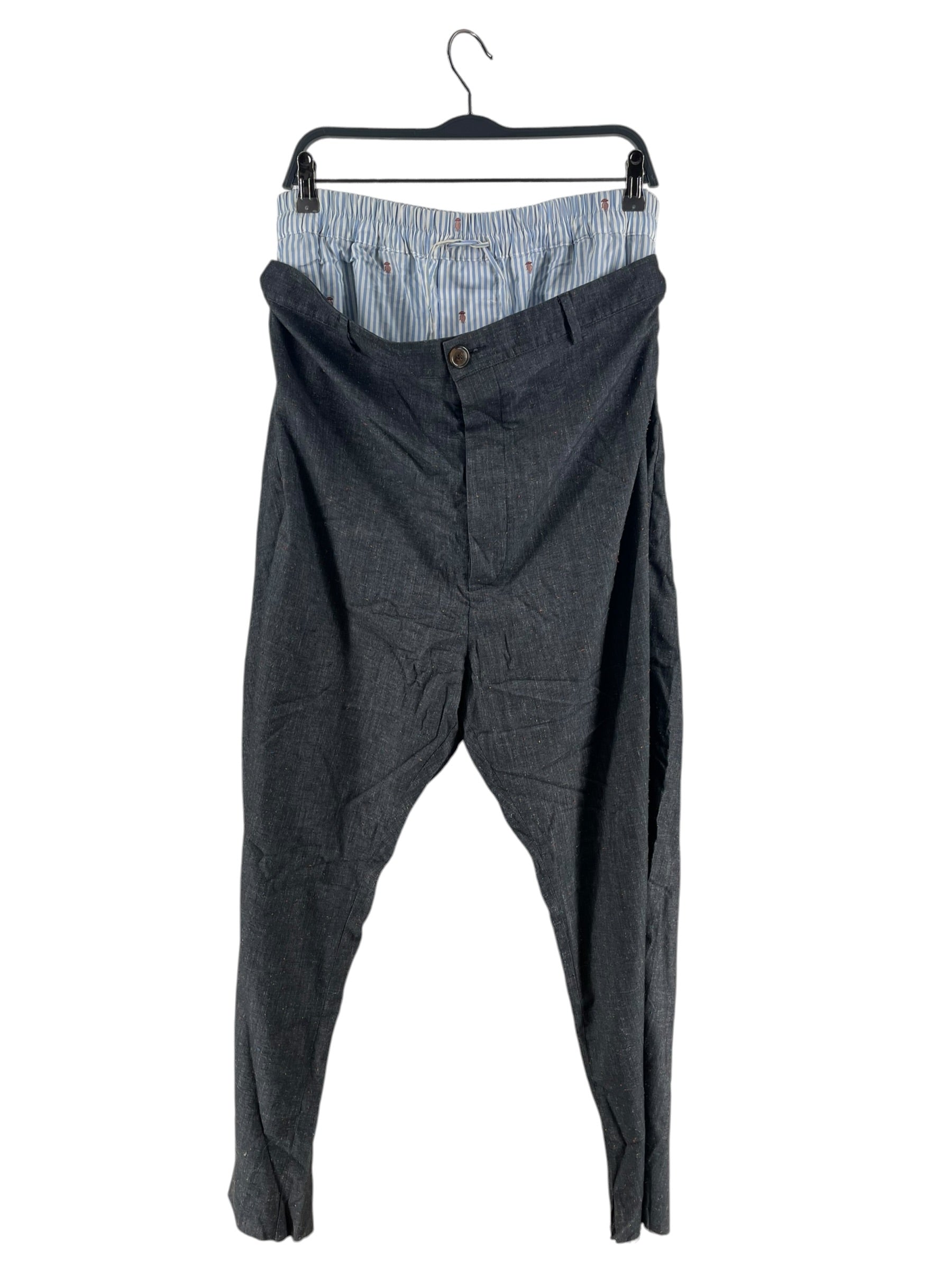 Vivienne Westwood MAN/Pants/50/Cotton/GRY/SPECKLED DOUBLE WAISTED SLACKS view 1