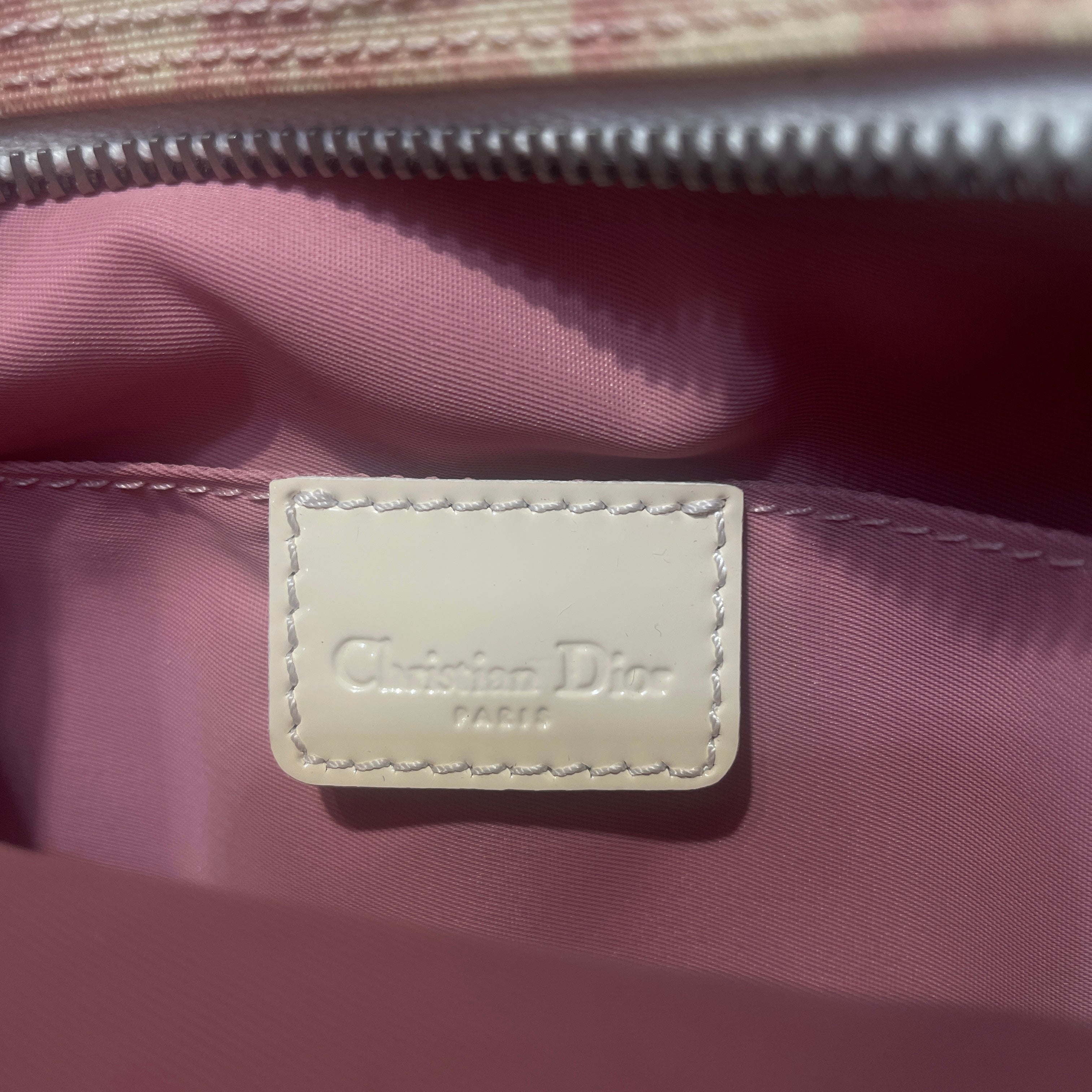 Christian Dior/Cross Body Bag/Monogram/Cotton/PNK/Vintage Diorissmo Trotter Bag view 6