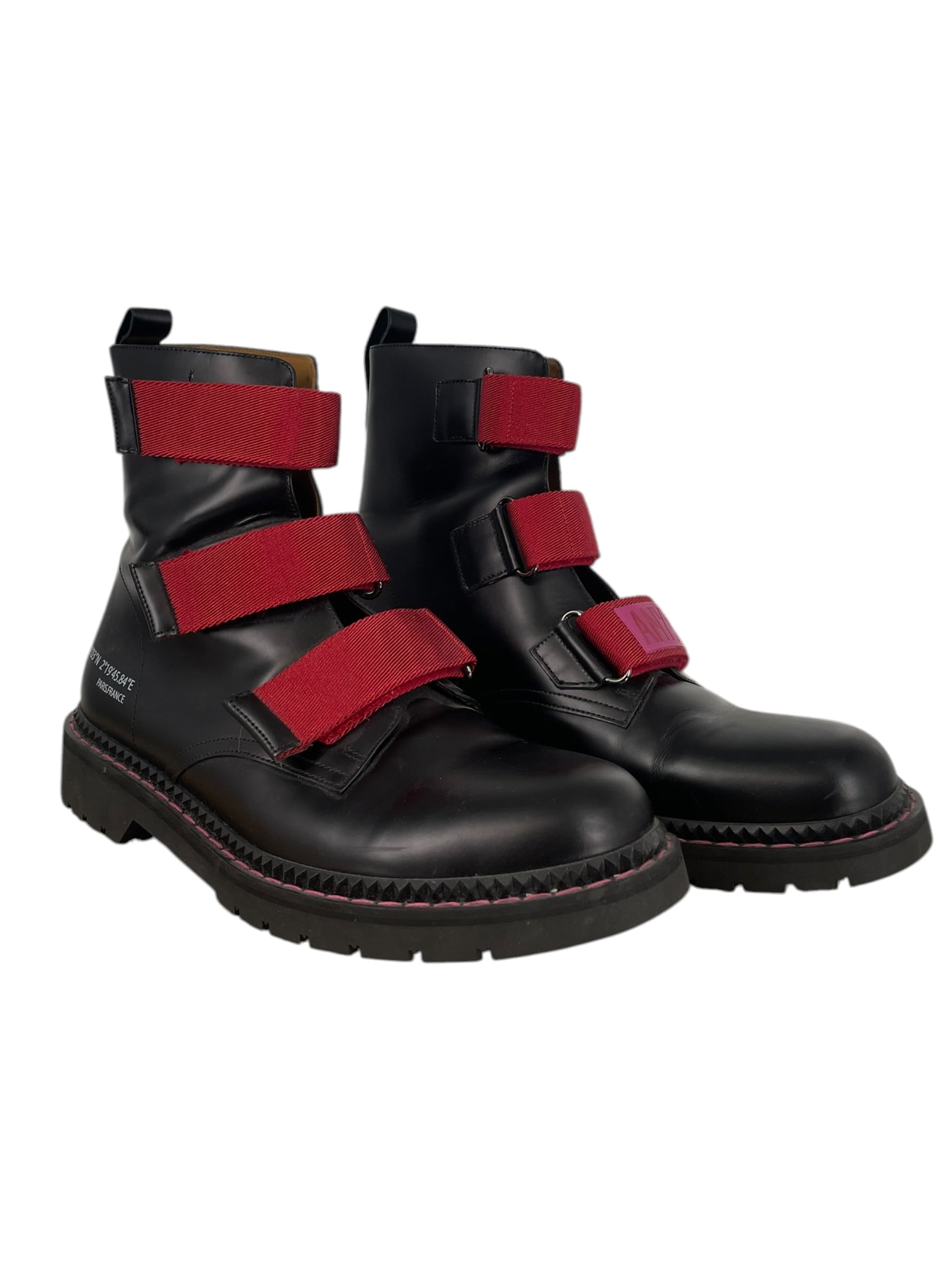 VALENTINO/Boots/EU 42/Leather/BLK/ANYWHEN BLK STRAP BOOTS view 1