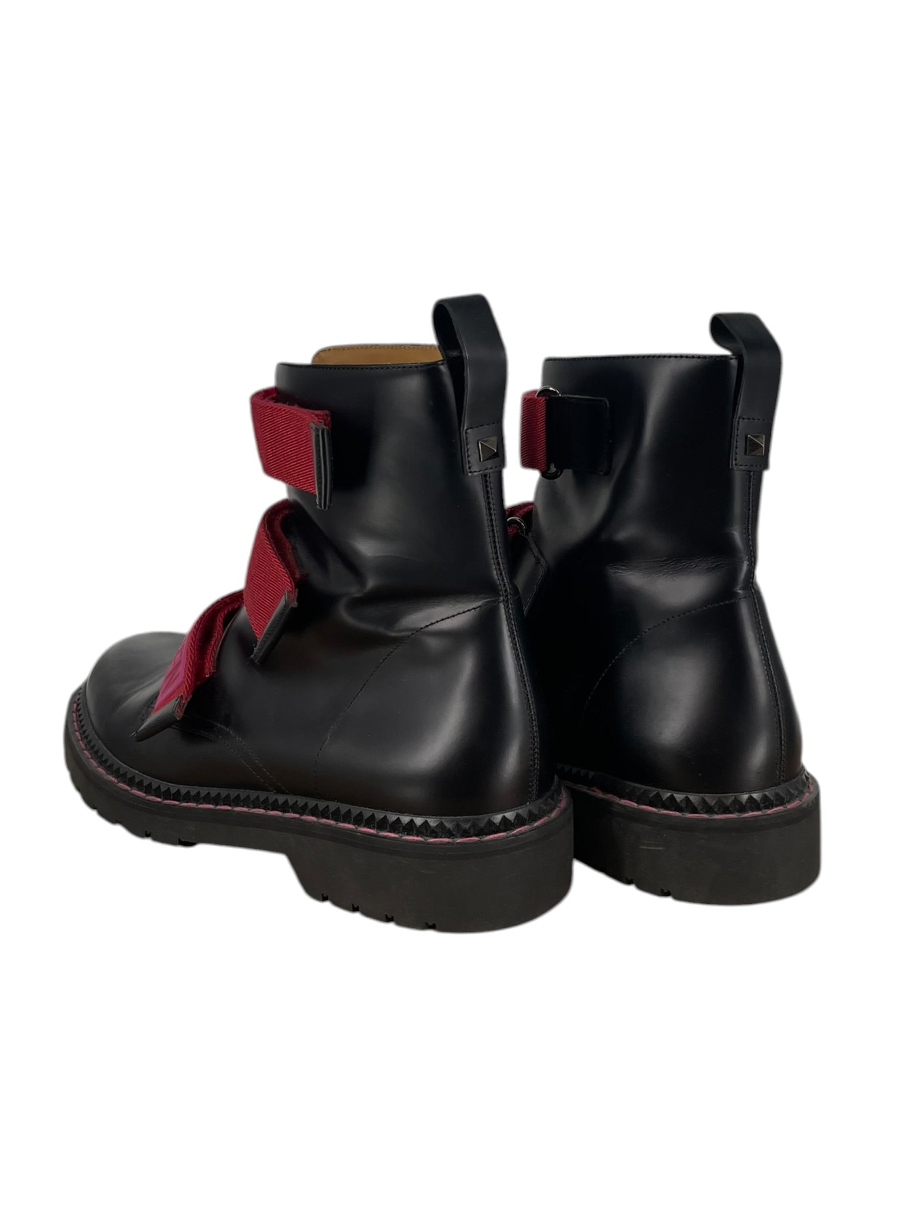 VALENTINO/Boots/EU 42/Leather/BLK/ANYWHEN BLK STRAP BOOTS view 2