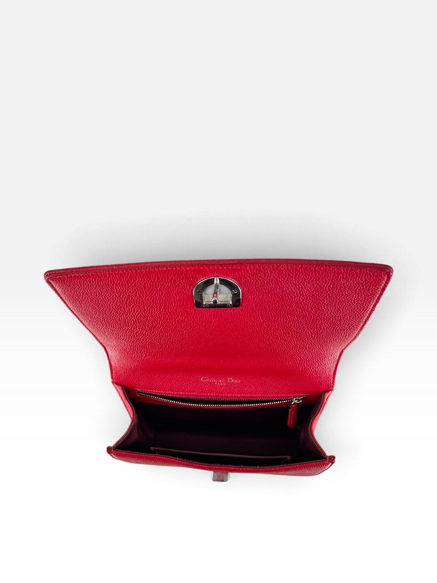 Christian Dior/Cross Body Bag/Leather/RED/13-BO-0116/SLV SHEILD BUCKLE view 5
