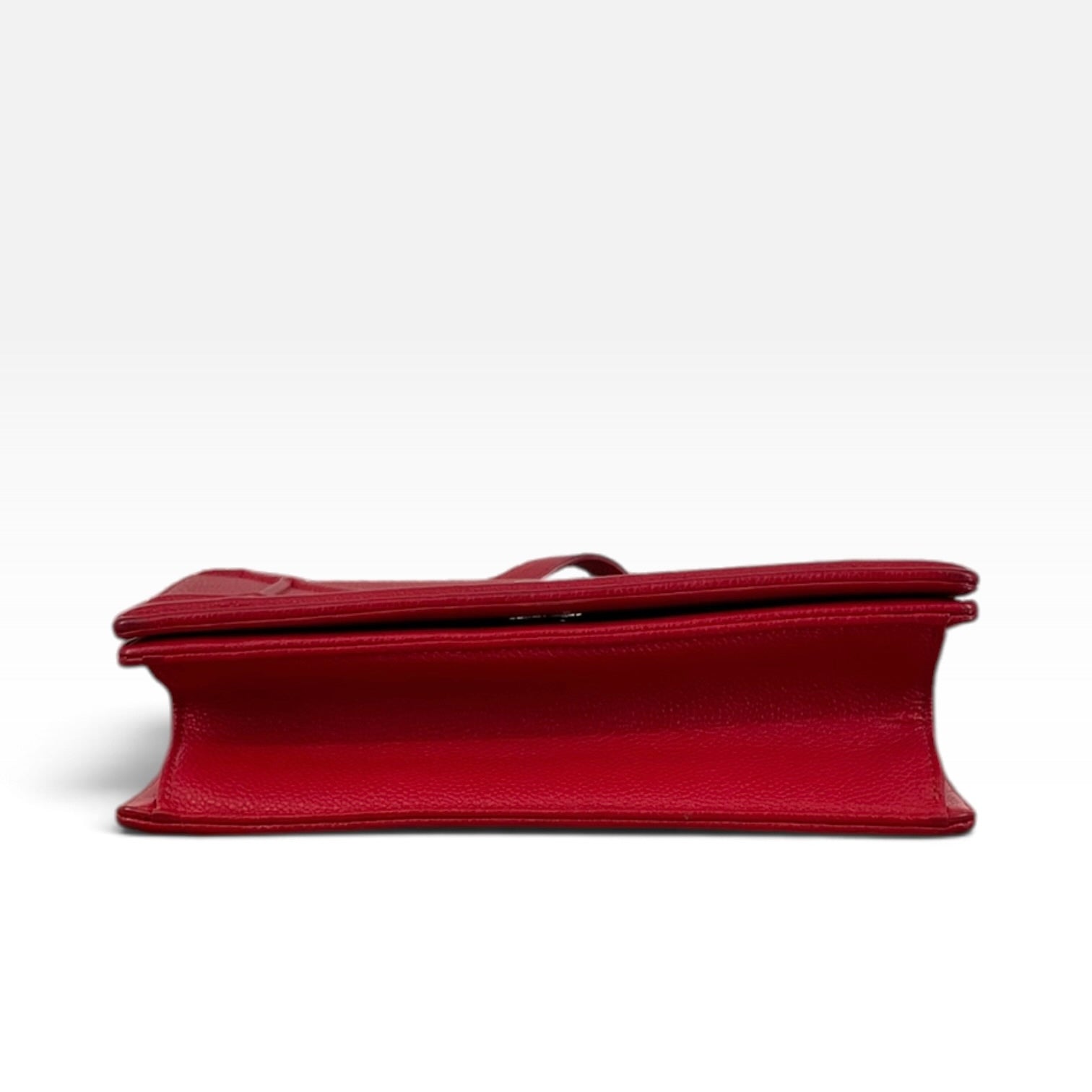 Christian Dior/Cross Body Bag/Leather/RED/13-BO-0116/SLV SHEILD BUCKLE view 4