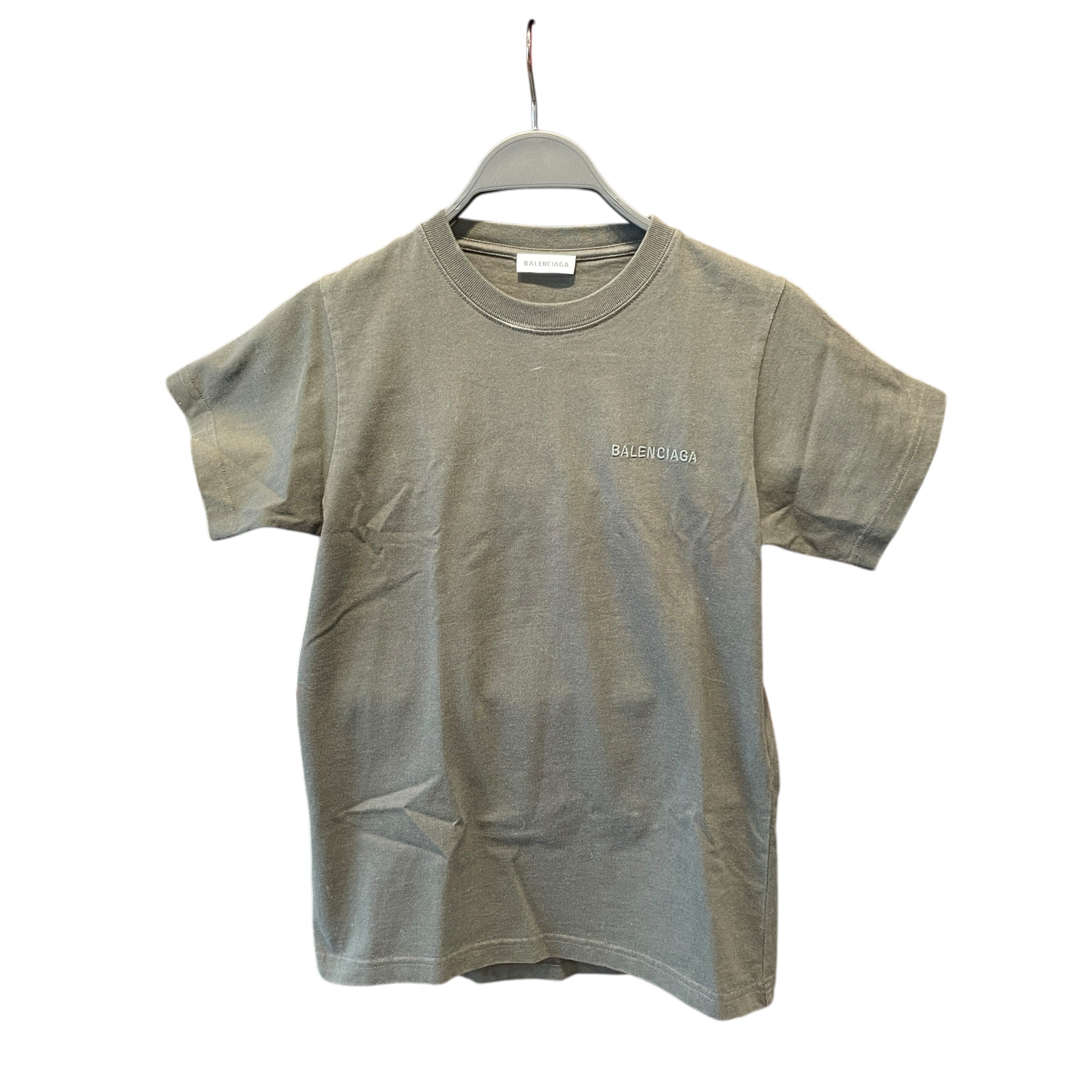 BALENCIAGA/T-Shirt/XS/Cotton/GRY/Back Embroidered Logo Tee view 1