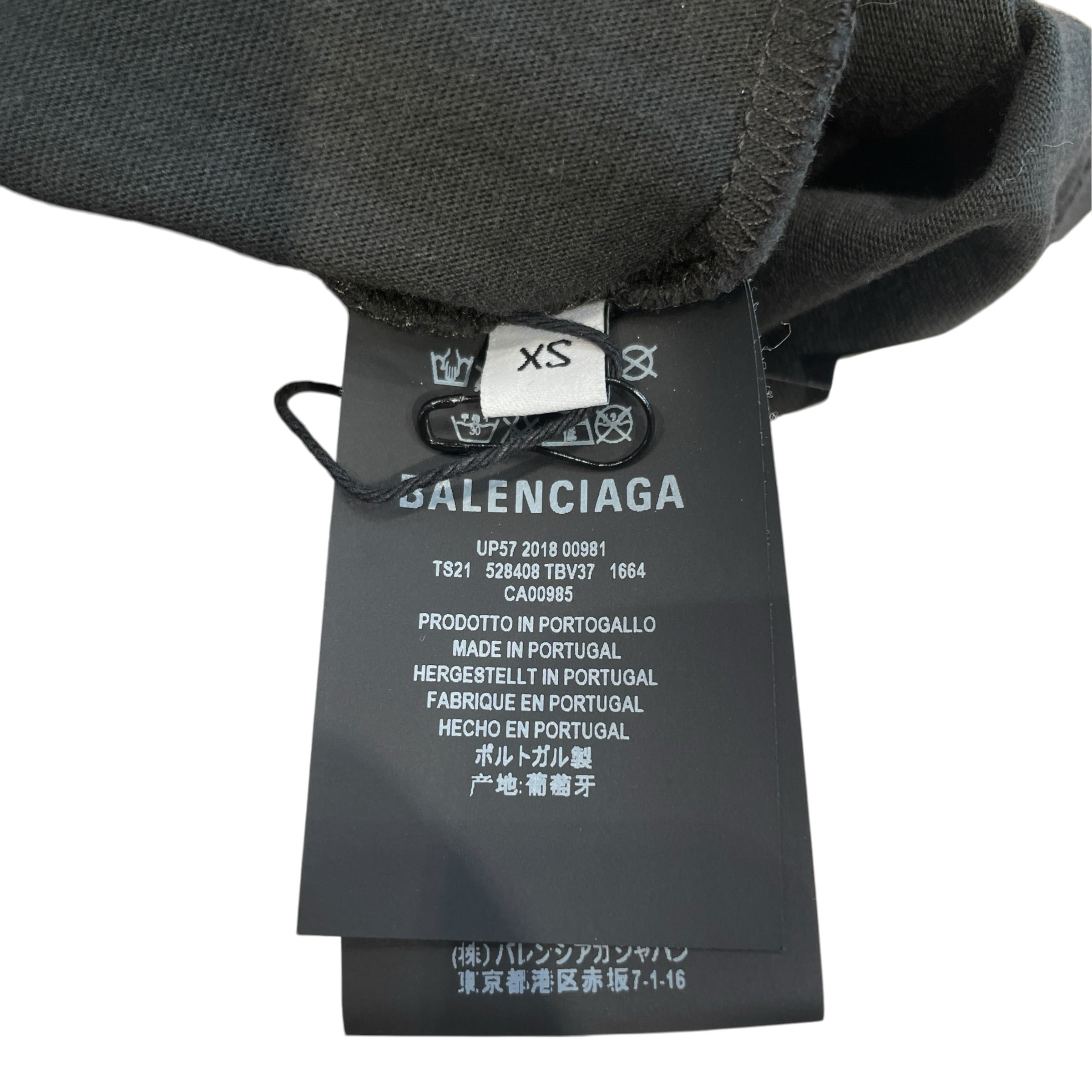 BALENCIAGA/T-Shirt/XS/Cotton/GRY/Back Embroidered Logo Tee view 4