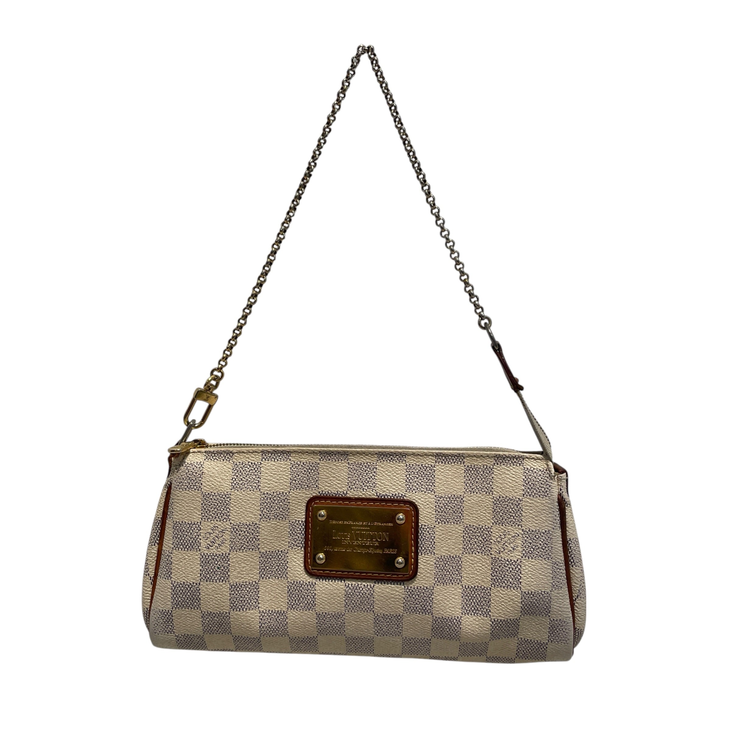 LOUIS VUITTON/Clutch Bag/Monogram/Leather/WHT/Damier Azur Eva Clutch Bag view 1