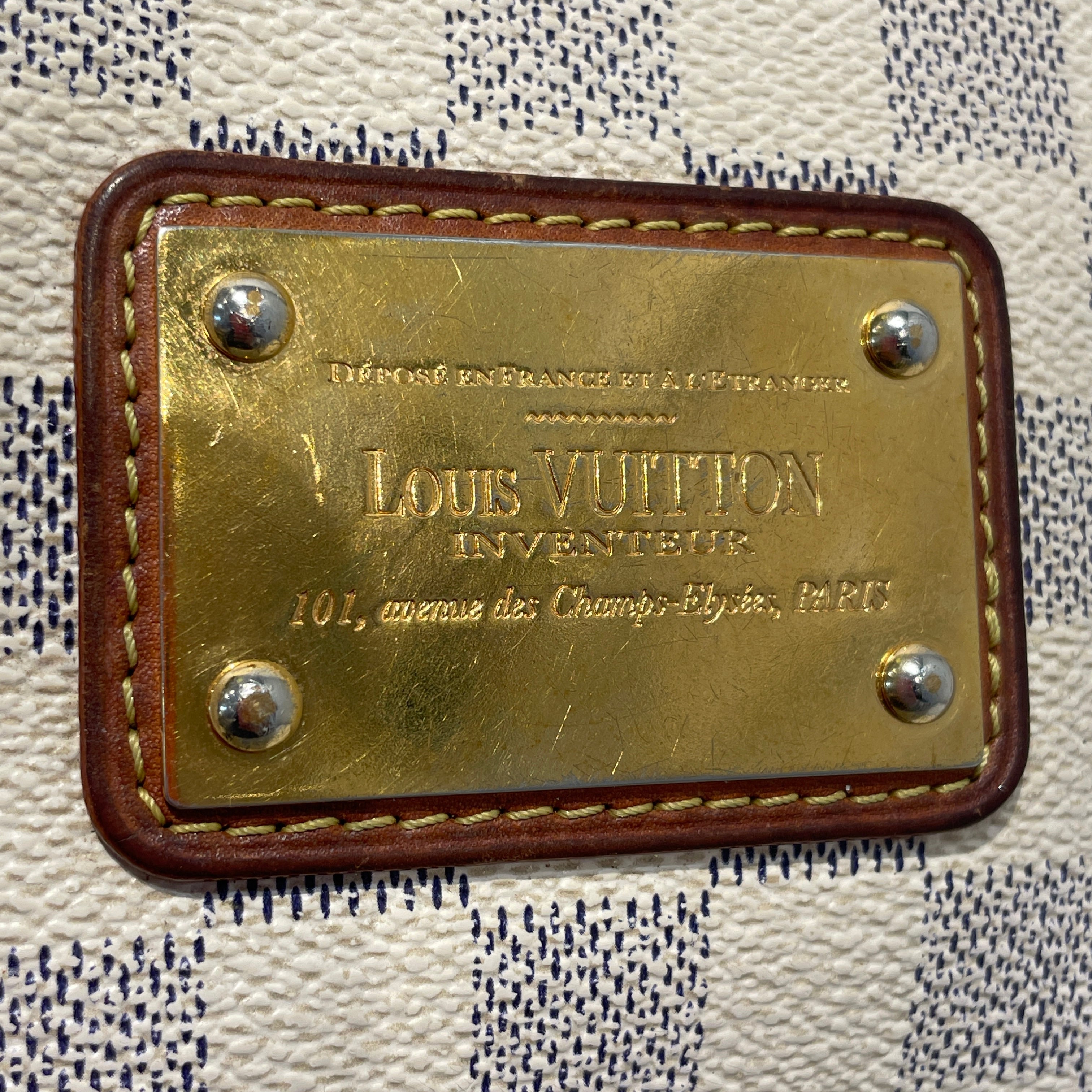 LOUIS VUITTON/Clutch Bag/Monogram/Leather/WHT/Damier Azur Eva Clutch Bag view 5