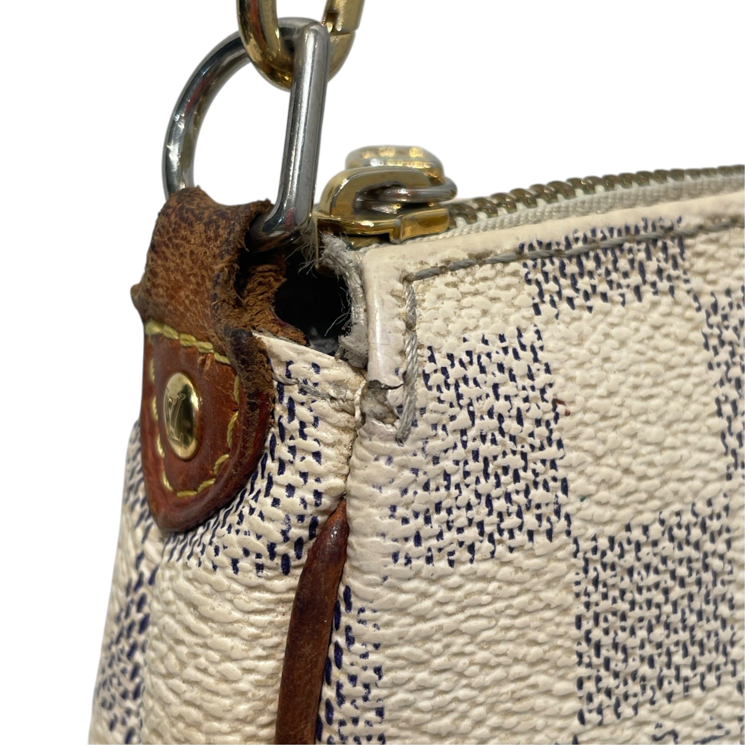 LOUIS VUITTON/Clutch Bag/Monogram/Leather/WHT/Damier Azur Eva Clutch Bag view 7